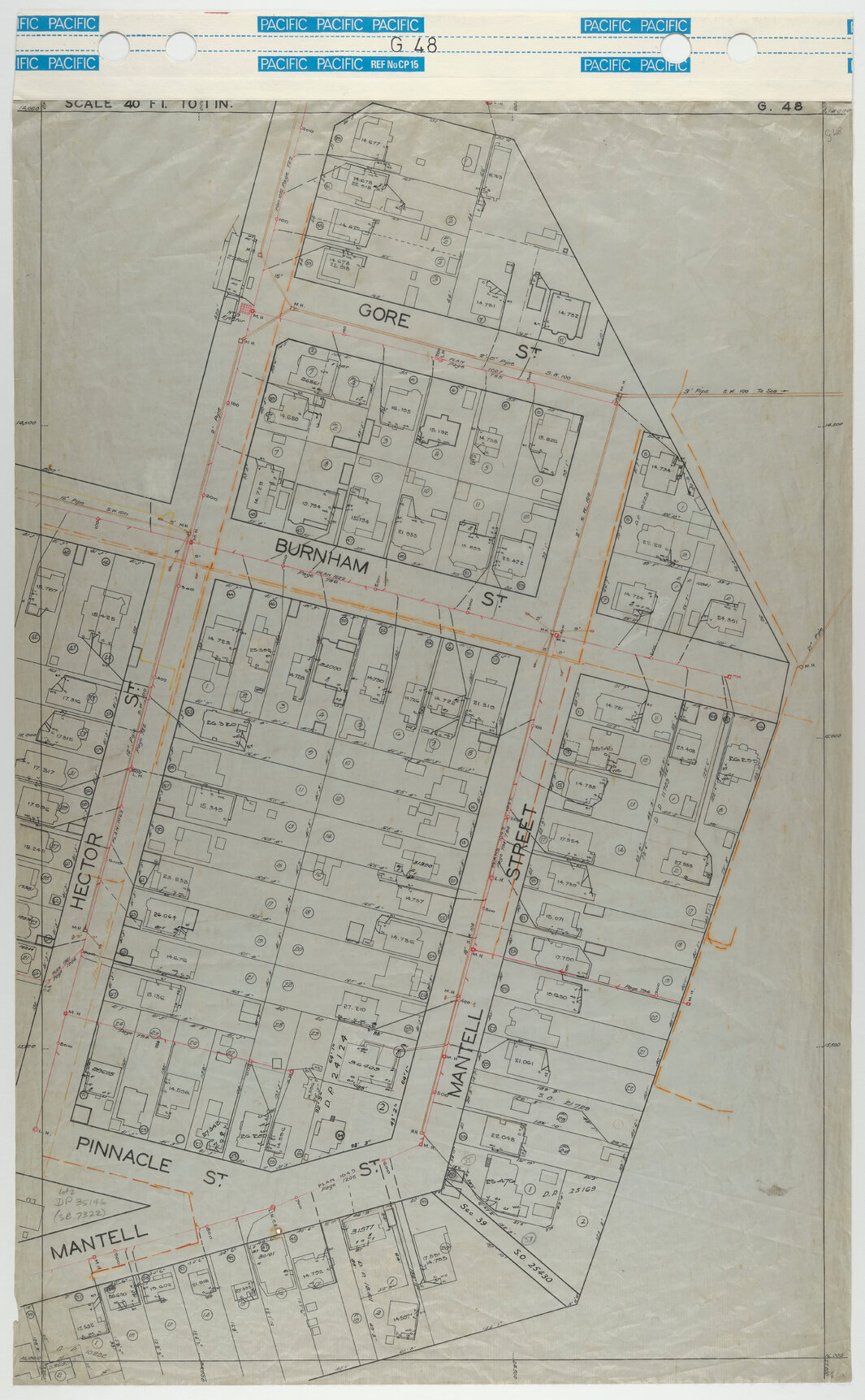 40 Foot to an Inch Record Sheet, sheet G48