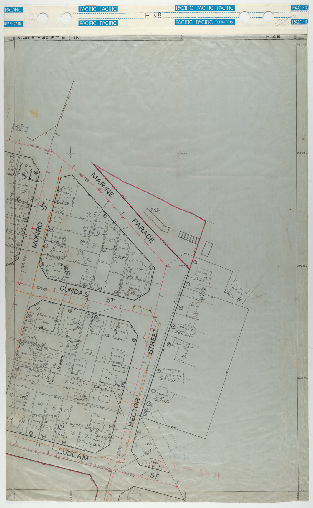 40 Foot to an Inch Record Sheet, sheet H48