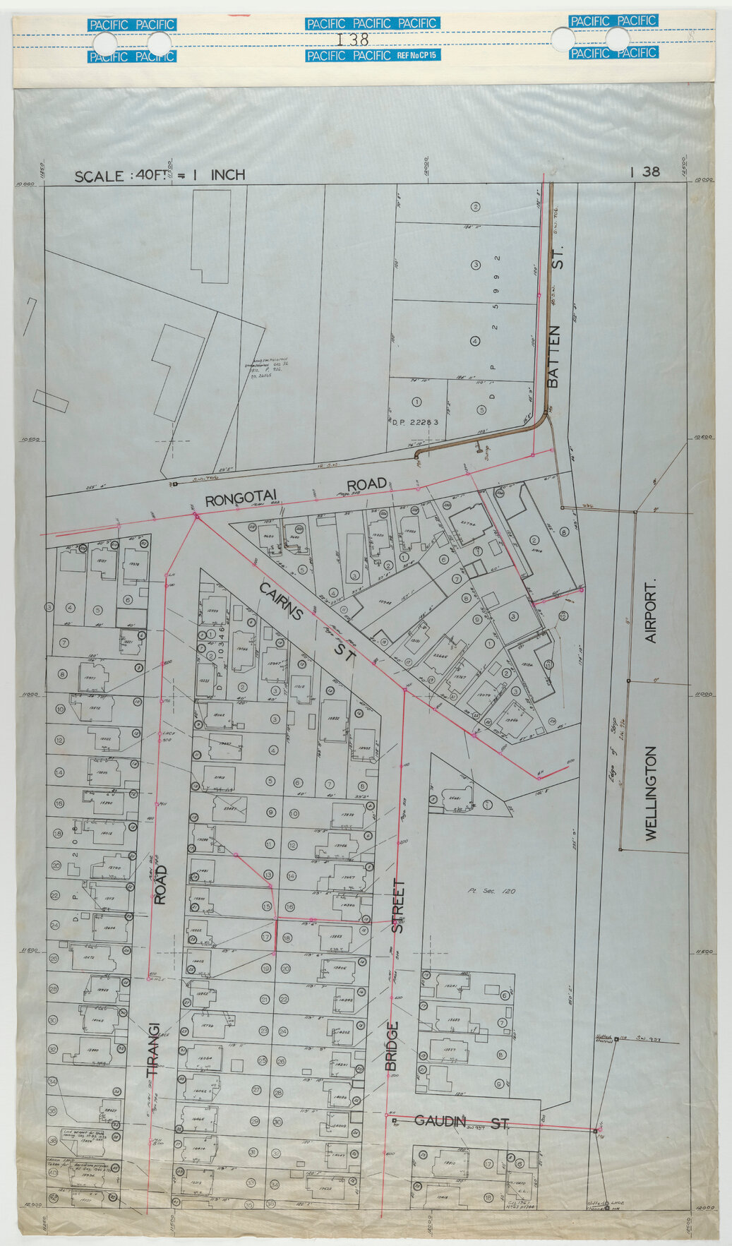 40 Foot to an Inch Record Sheet, sheet I38