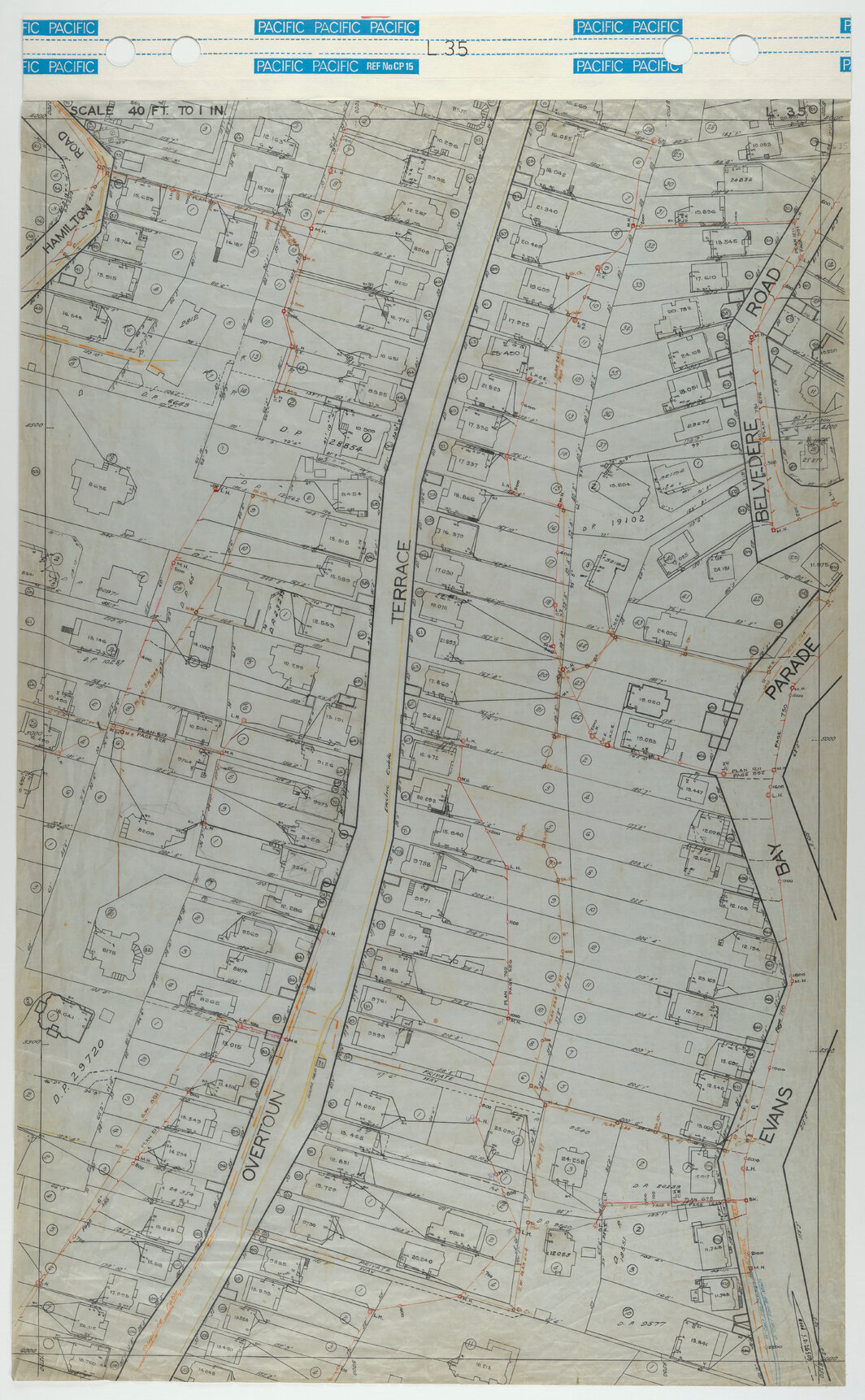 40 Foot to an Inch Record Sheet, sheet L35