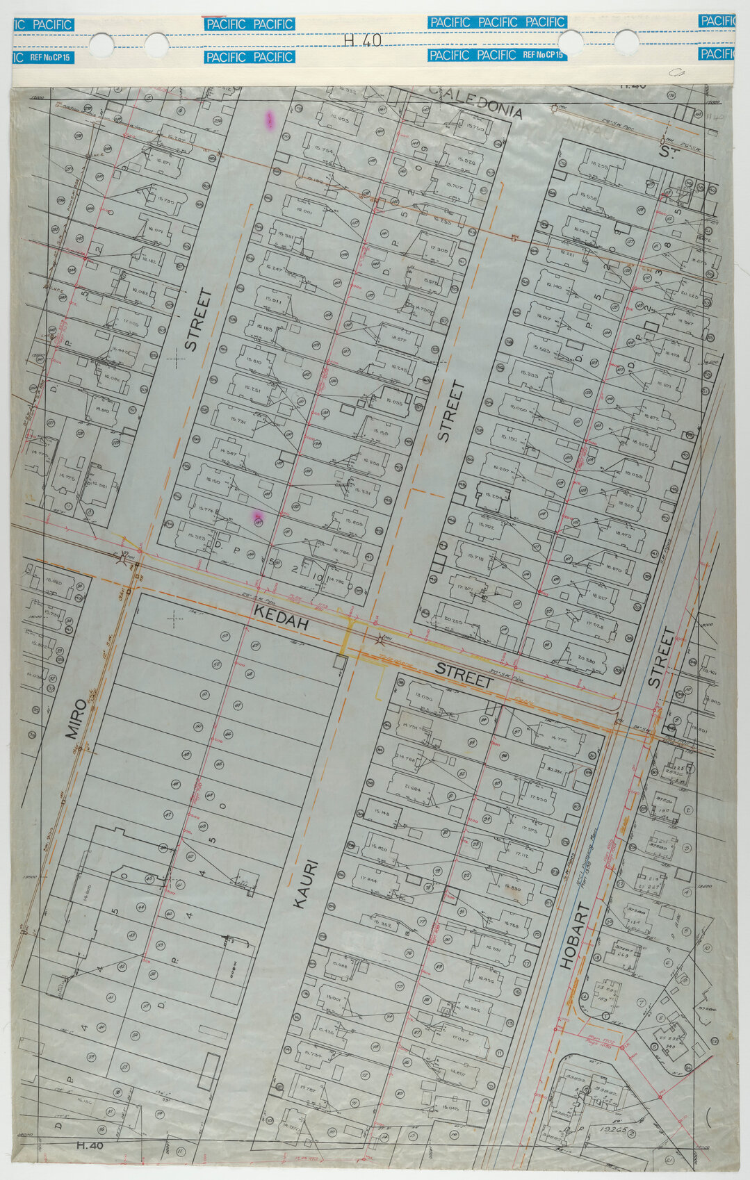 40 Foot to an Inch Record Sheet, sheet H40