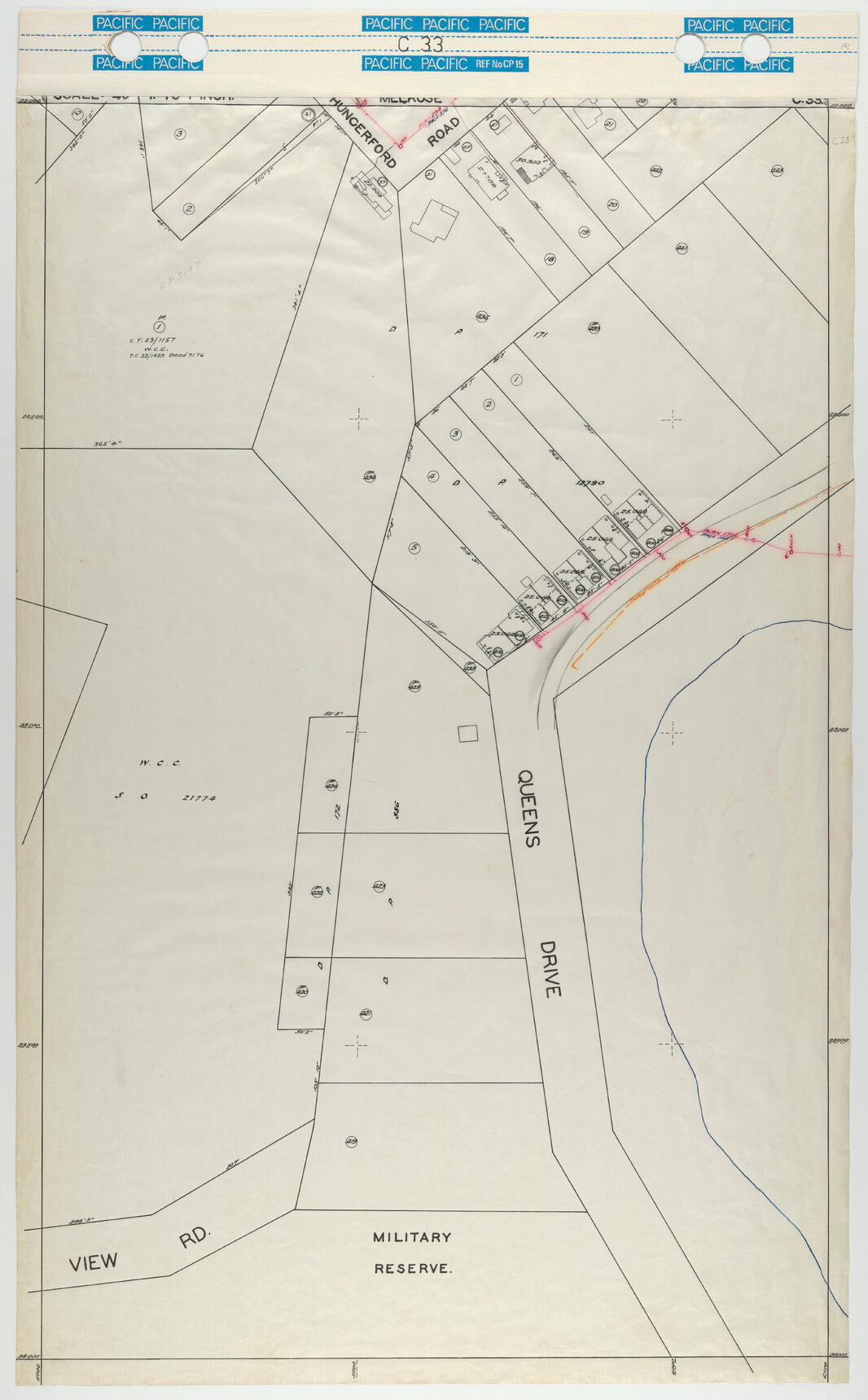40 Foot to an Inch Record Sheet, sheet C33