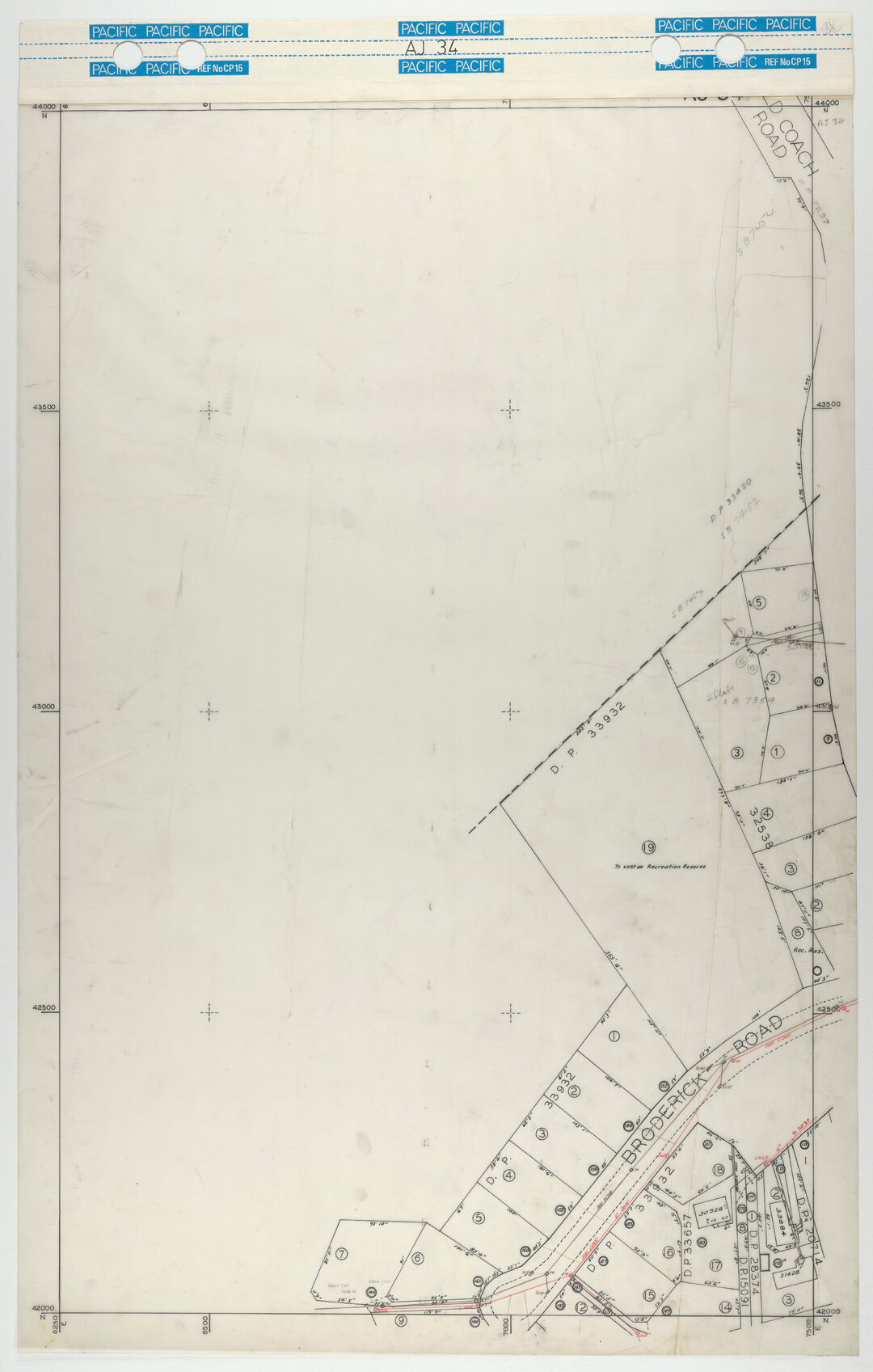 40 Foot to an Inch Record Sheet, sheet AJ34