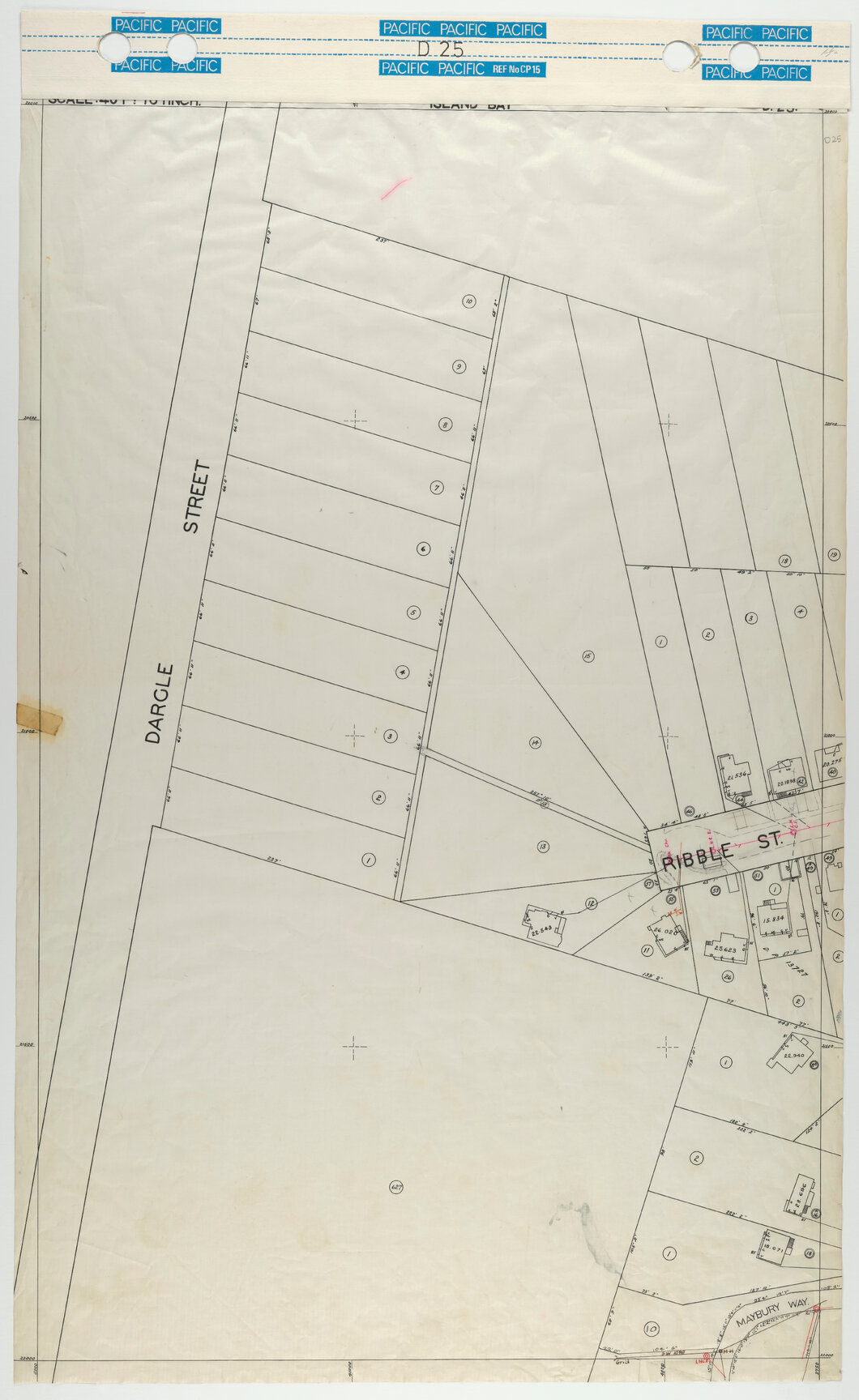 40 Foot to an Inch Record Sheet, sheet D25