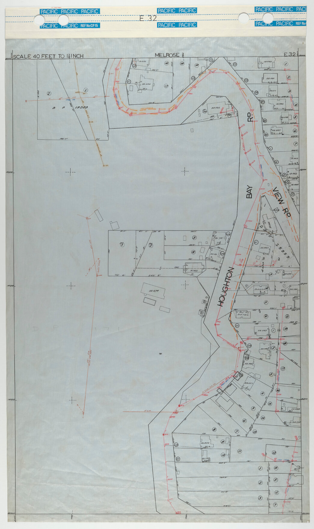 40 Foot to an Inch Record Sheet, sheet E32