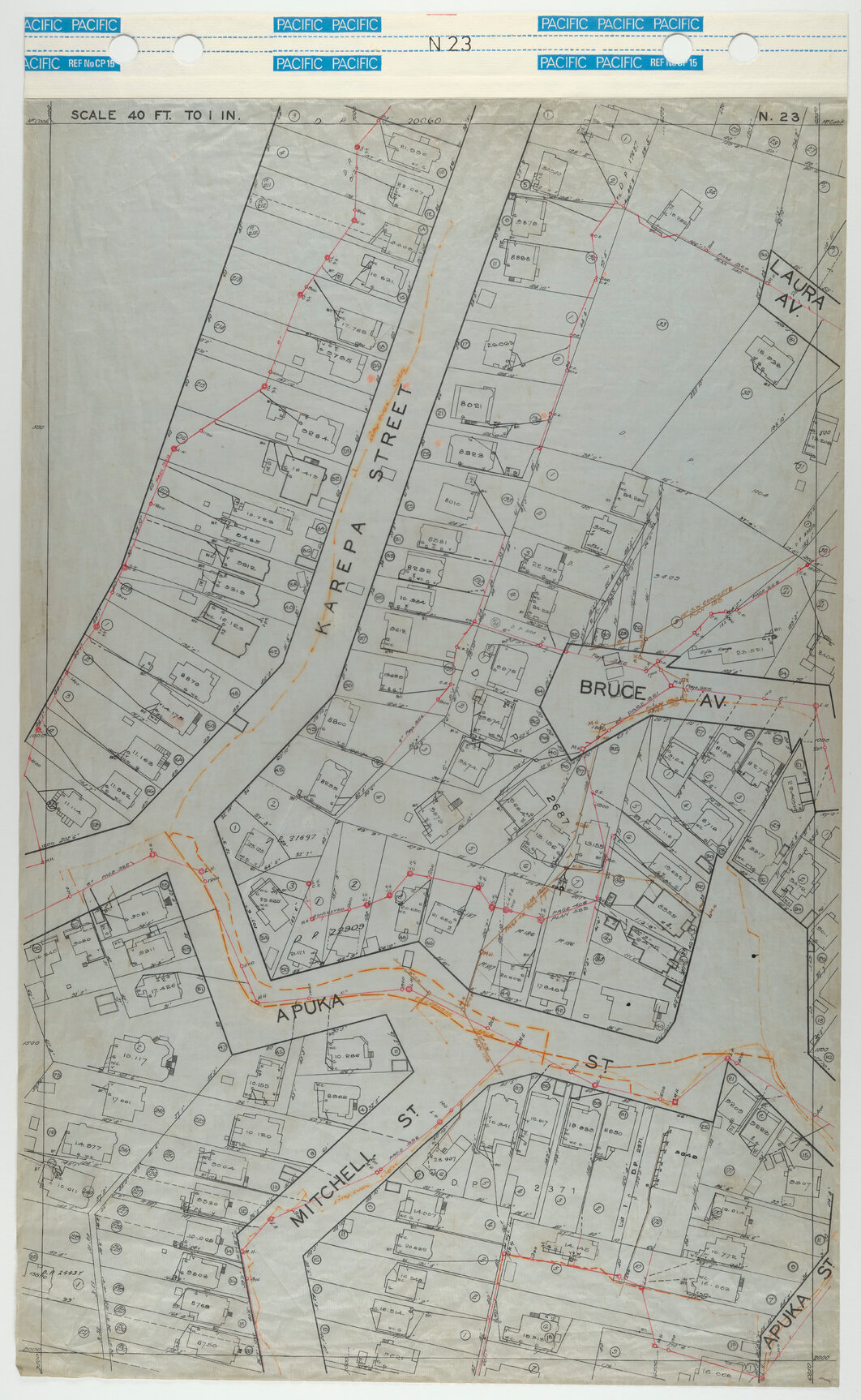 40 Foot to an Inch Record Sheet, sheet N23