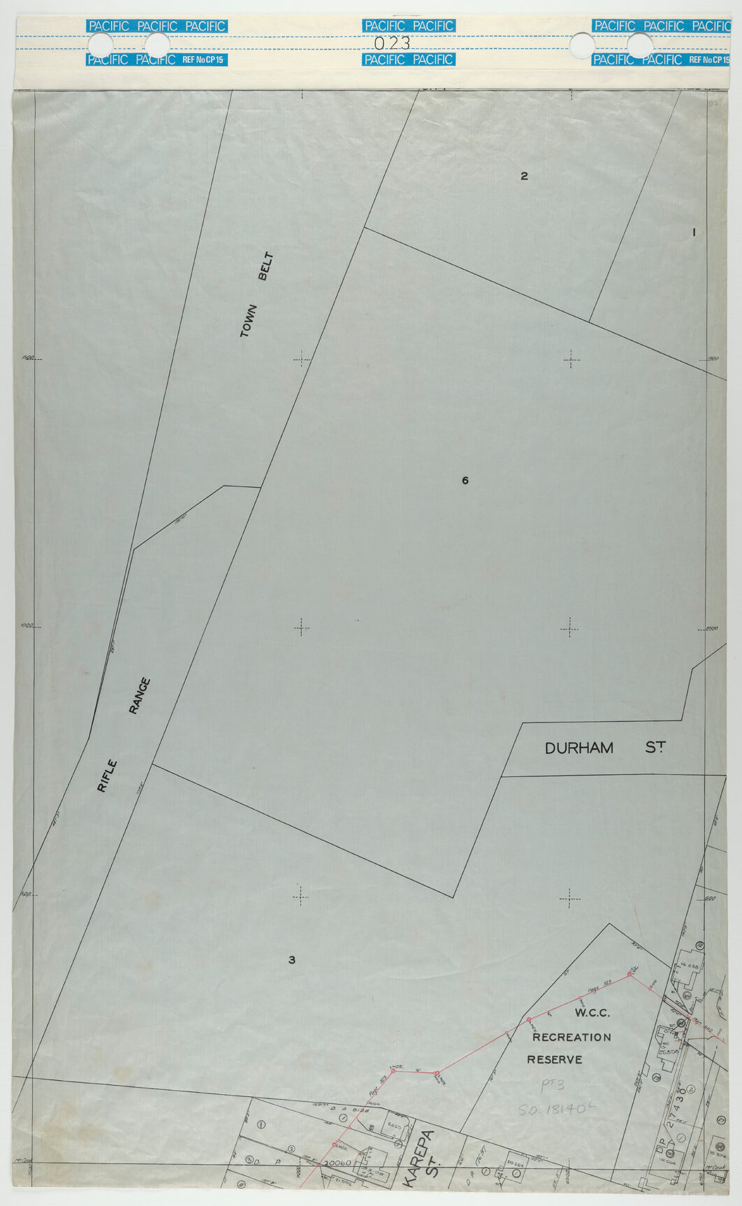 40 Foot to an Inch Record Sheet, sheet O23