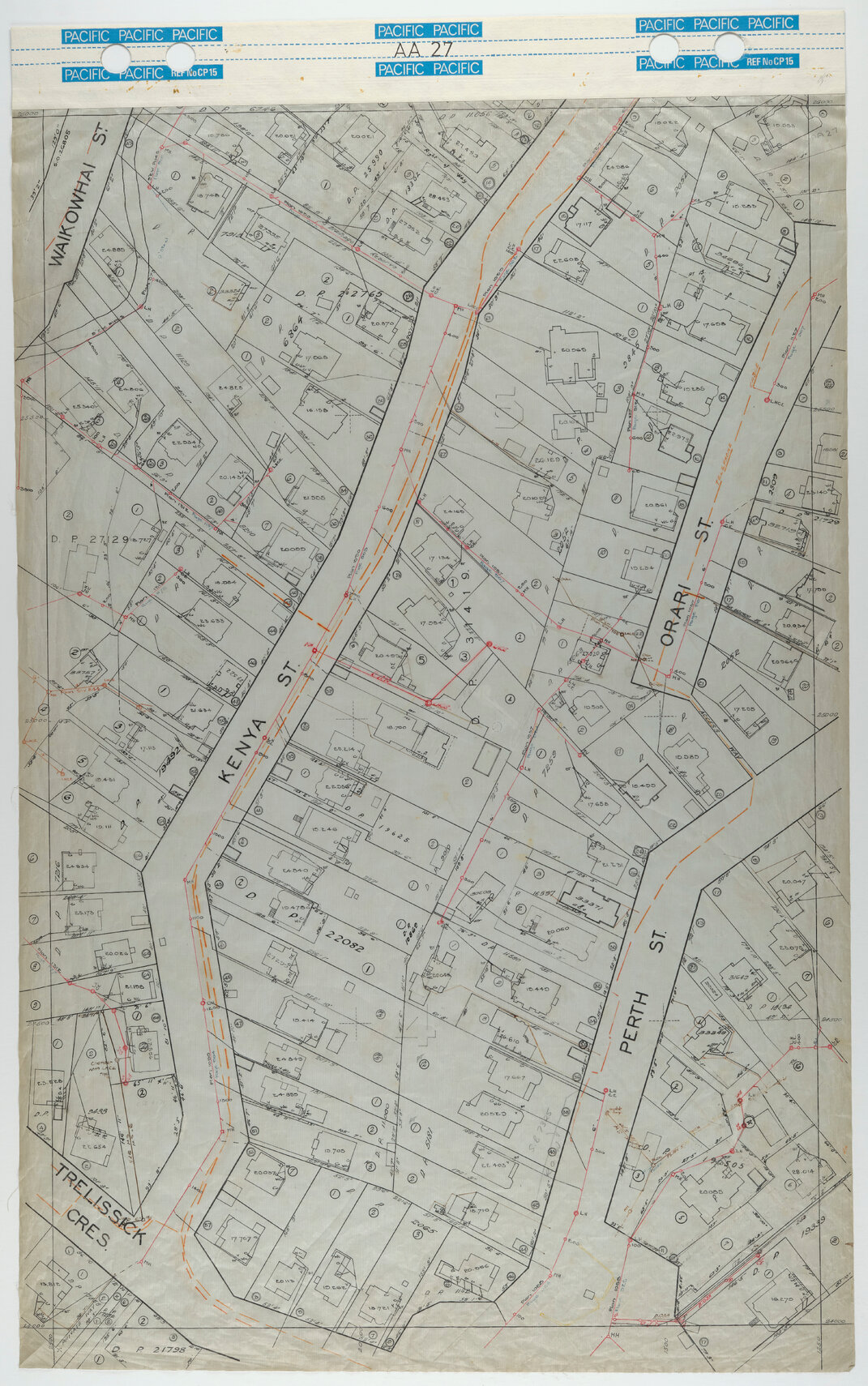 40 Foot to an Inch Record Sheet, sheet AA27