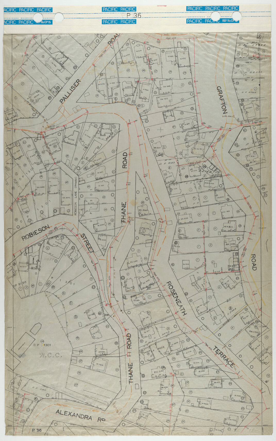 40 Foot to an Inch Record Sheet, sheet P36