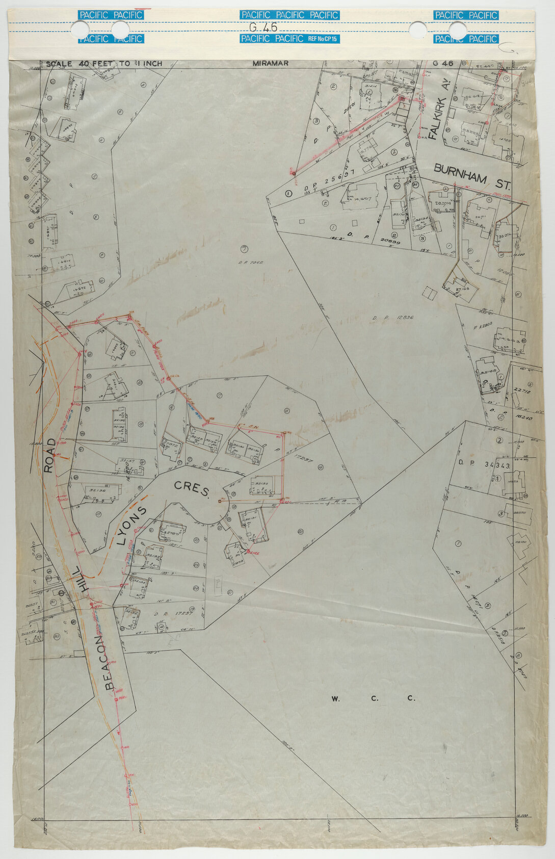 40 Foot to an Inch Record Sheet, sheet G46