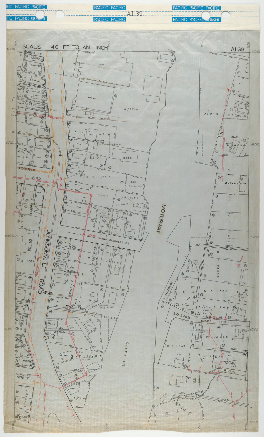 40 Foot to an Inch Record Sheet, sheet AI39