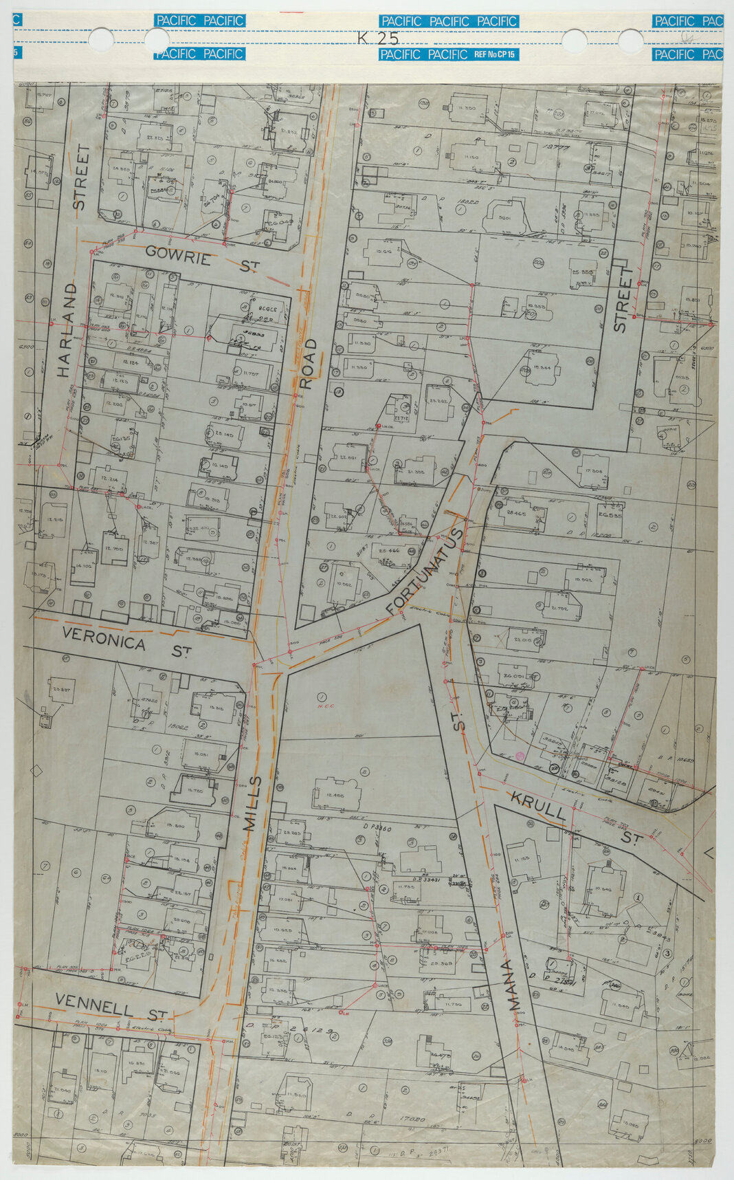 40 Foot to an Inch Record Sheet, sheet K25