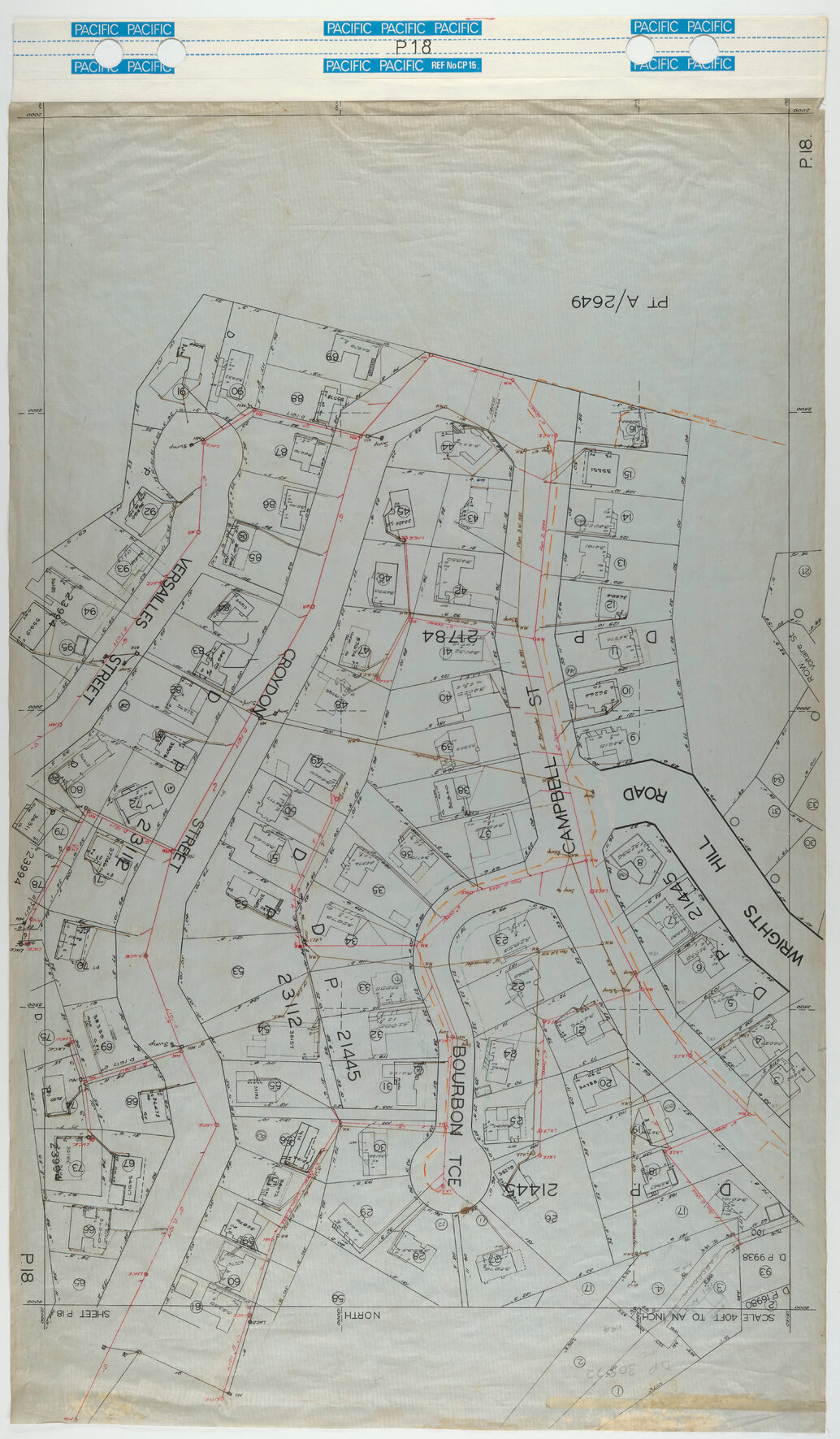 40 Foot to an Inch Record Sheet, sheet P18