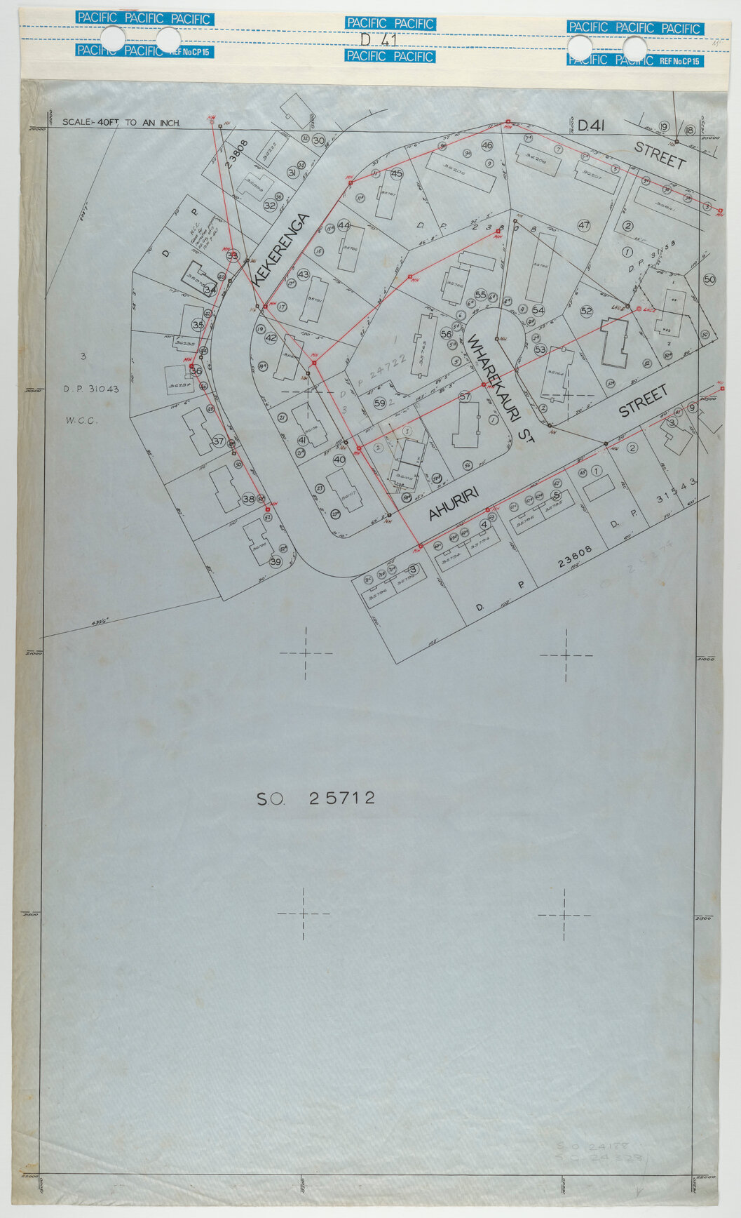 40 Foot to an Inch Record Sheet, sheet D41