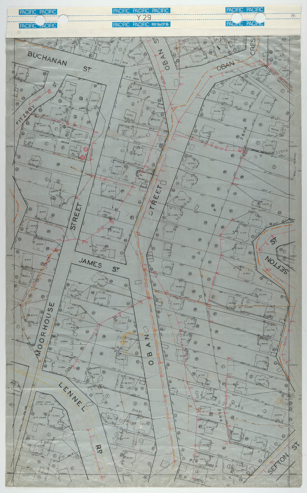 40 Foot to an Inch Record Sheet, sheet Y29