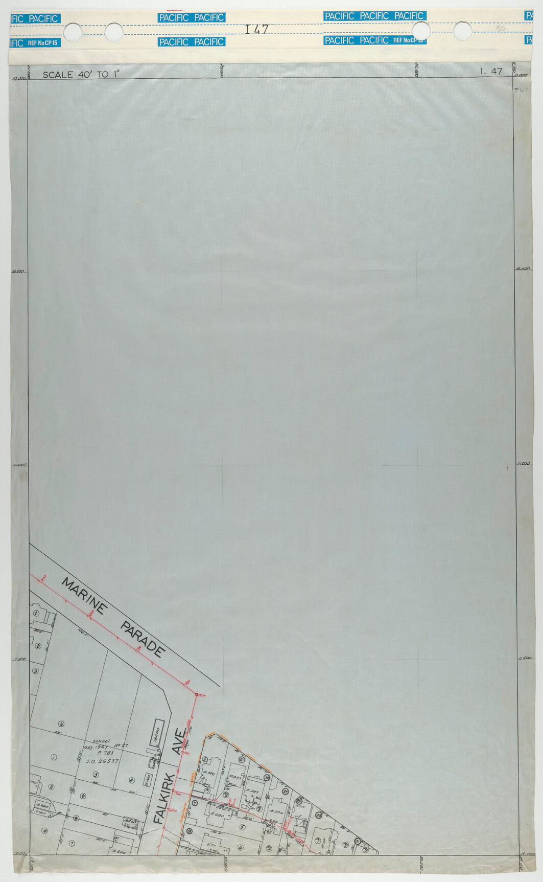 40 Foot to an Inch Record Sheet, sheet I47