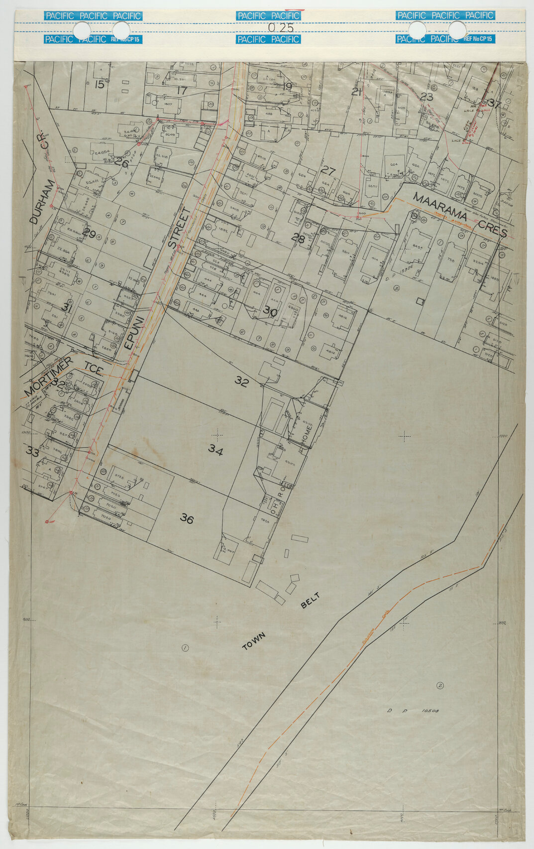 40 Foot to an Inch Record Sheet, sheet O25