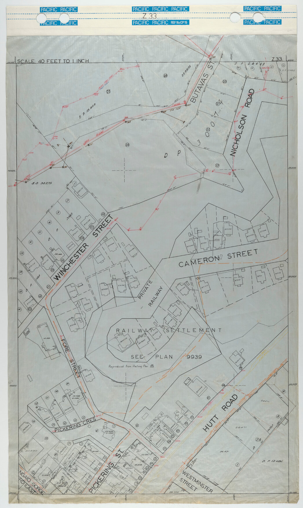 40 Foot to an Inch Record Sheet, sheet Z33