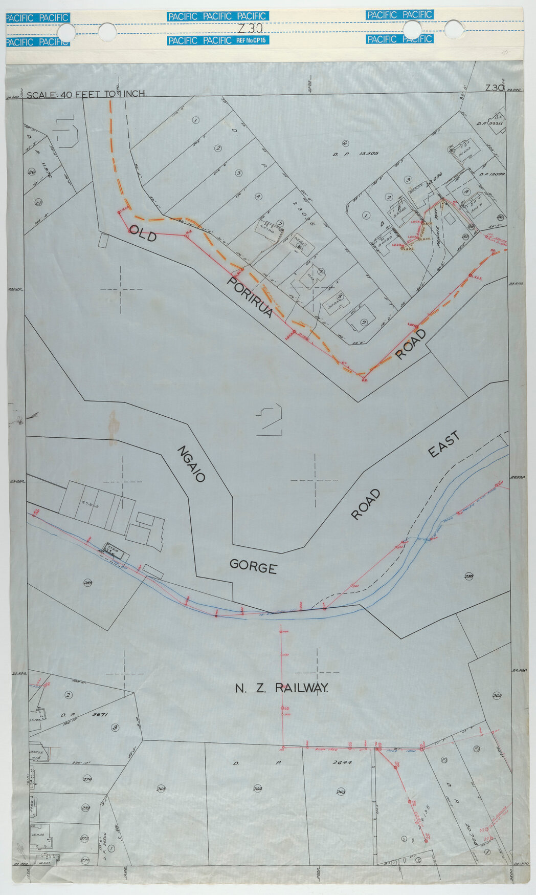 40 Foot to an Inch Record Sheet, sheet Z30