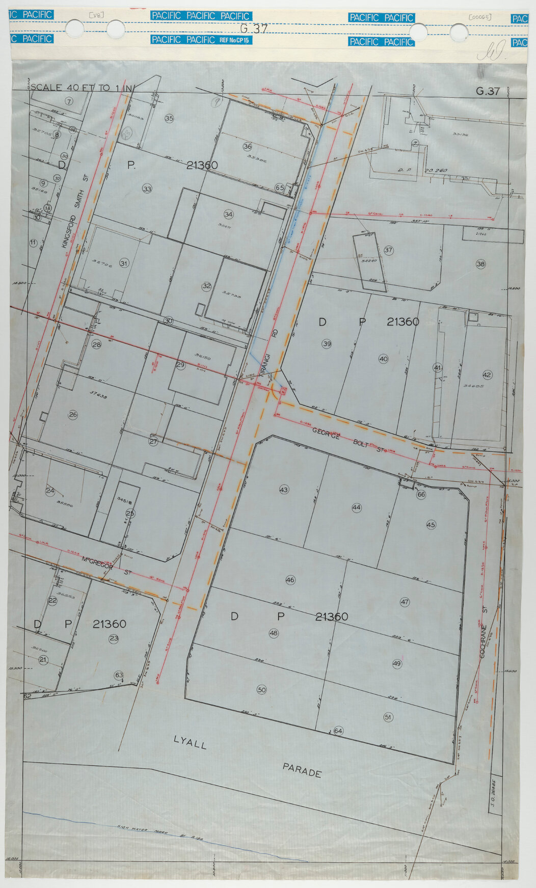 40 Foot to an Inch Record Sheet, sheet G37