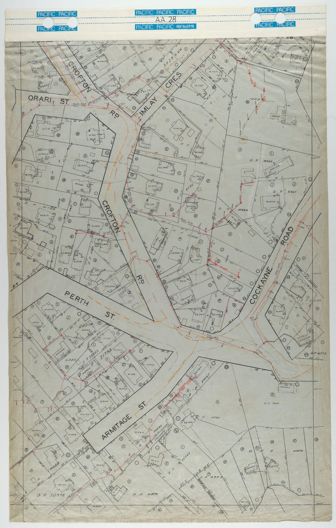 40 Foot to an Inch Record Sheet, sheet AA28