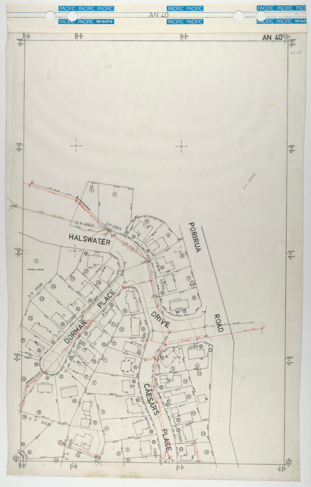 40 Foot to an Inch Record Sheet, sheet AN40