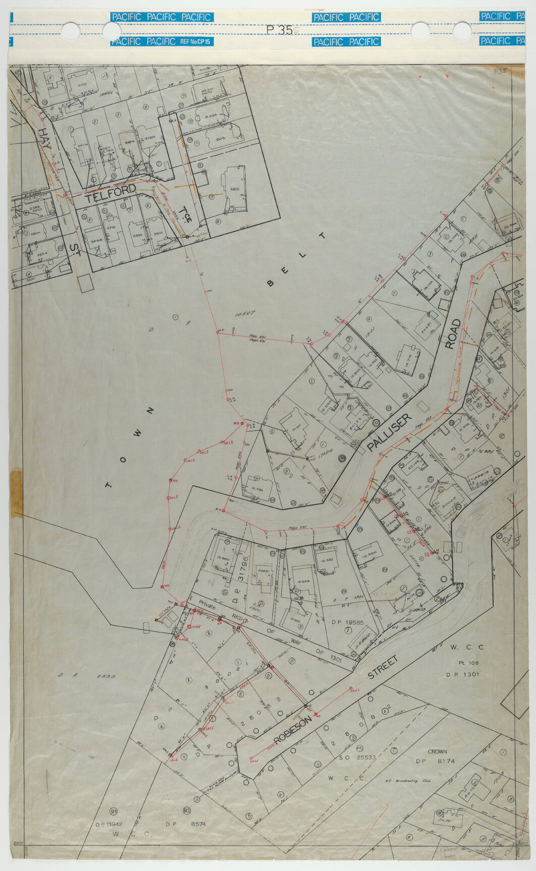40 Foot to an Inch Record Sheet, sheet P35