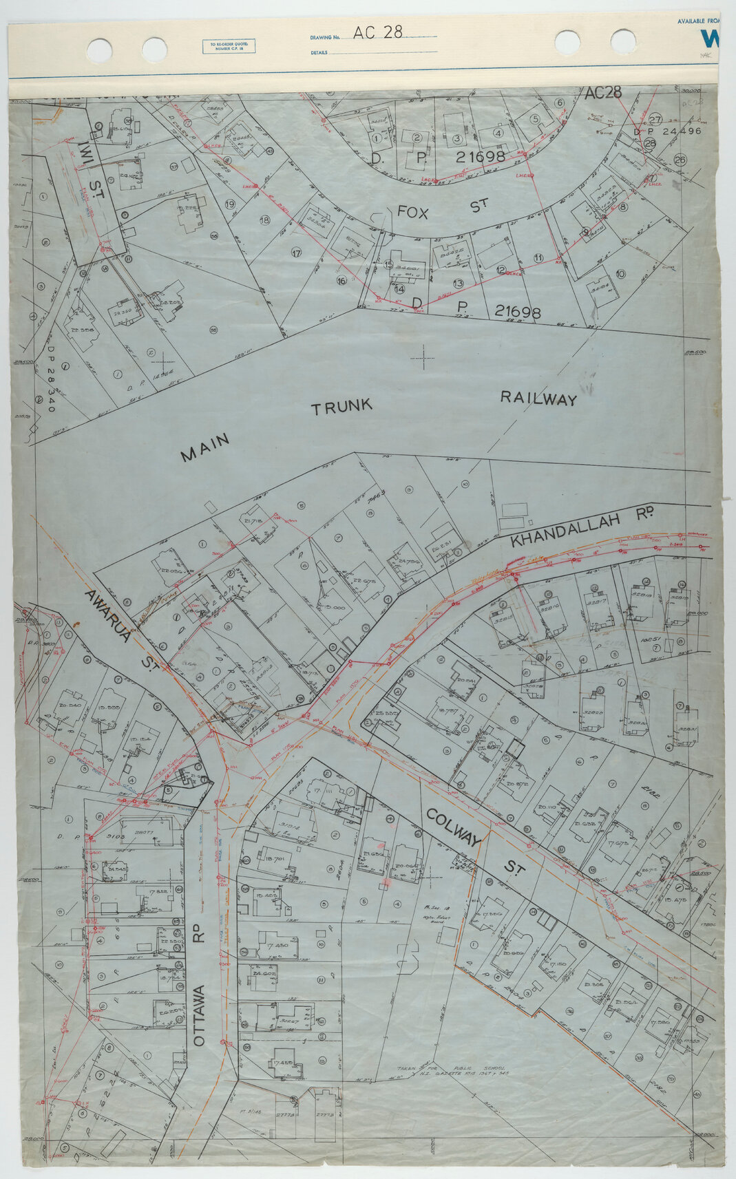 40 Foot to an Inch Record Sheet, sheet AC28