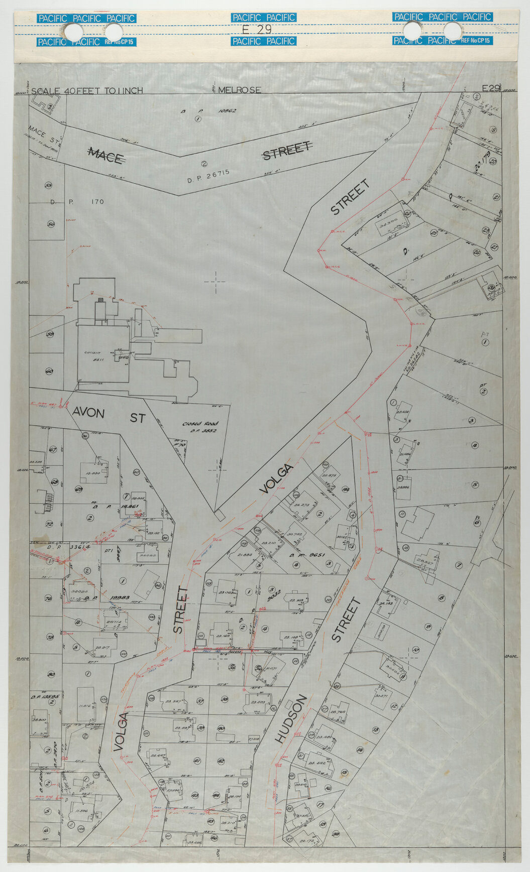 40 Foot to an Inch Record Sheet, sheet E29