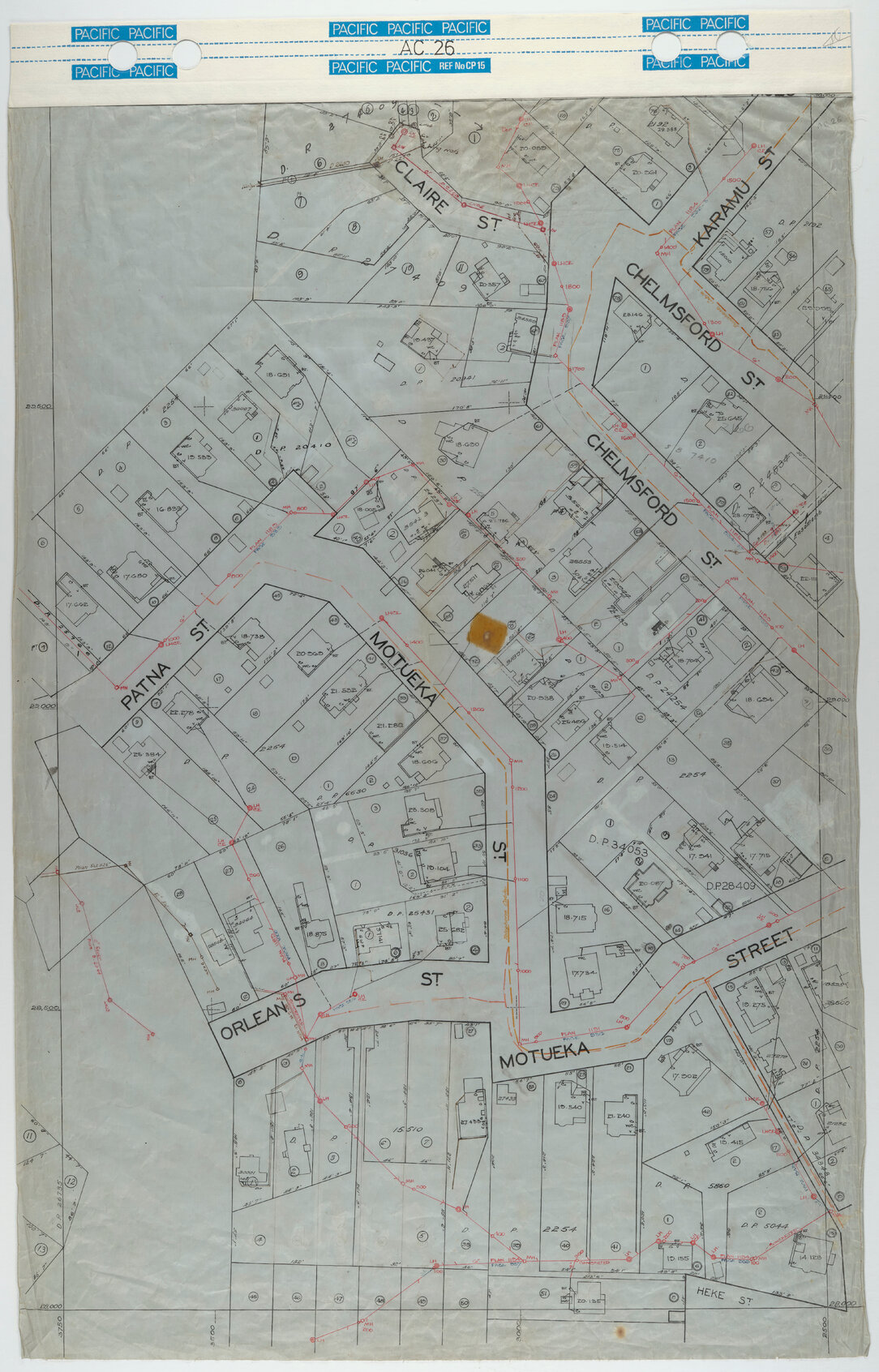 40 Foot to an Inch Record Sheet, sheet AC26