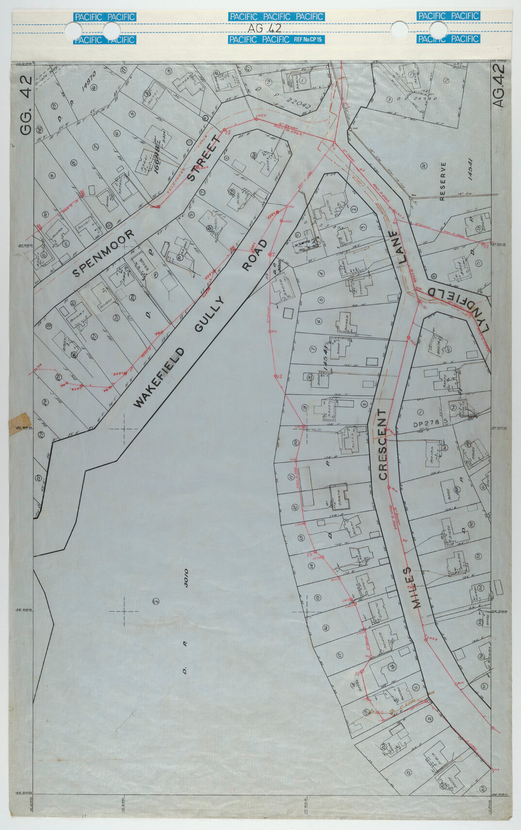 40 Foot to an Inch Record Sheet, sheet AG42