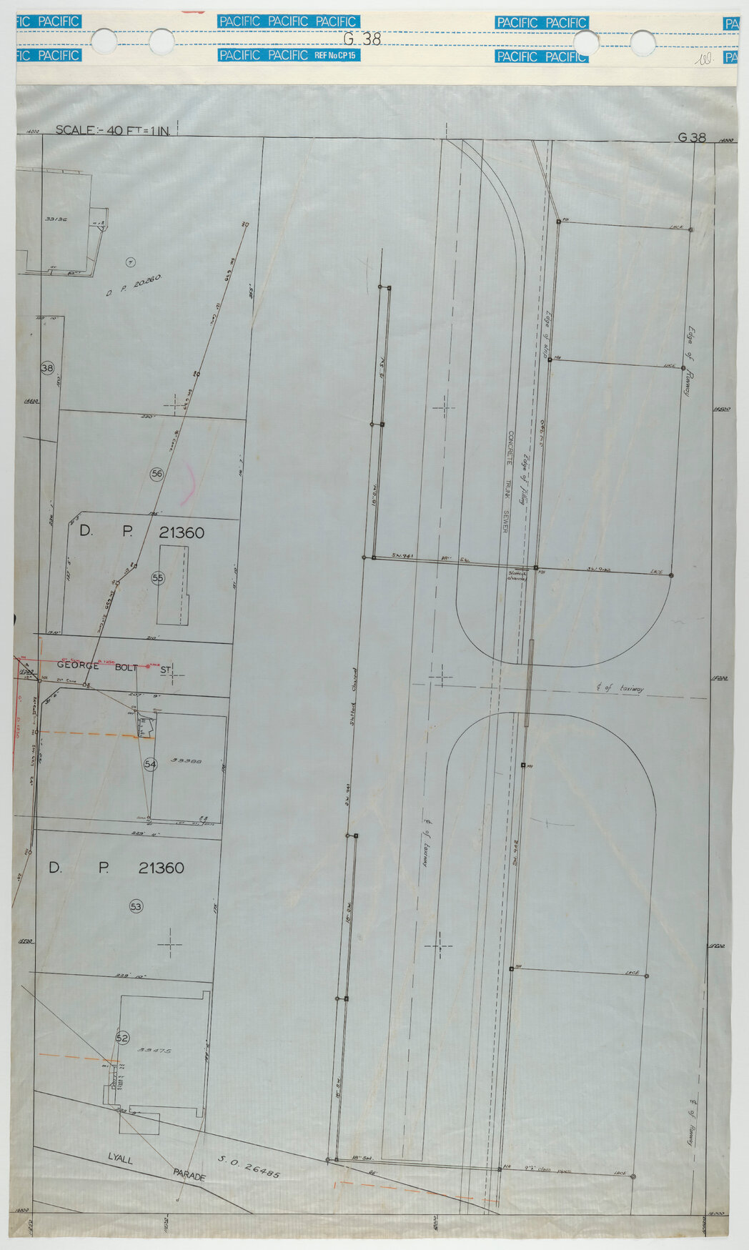 40 Foot to an Inch Record Sheet, sheet G38