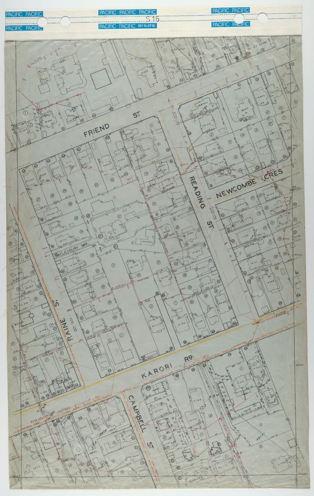 40 Foot to an Inch Record Sheet, sheet S16