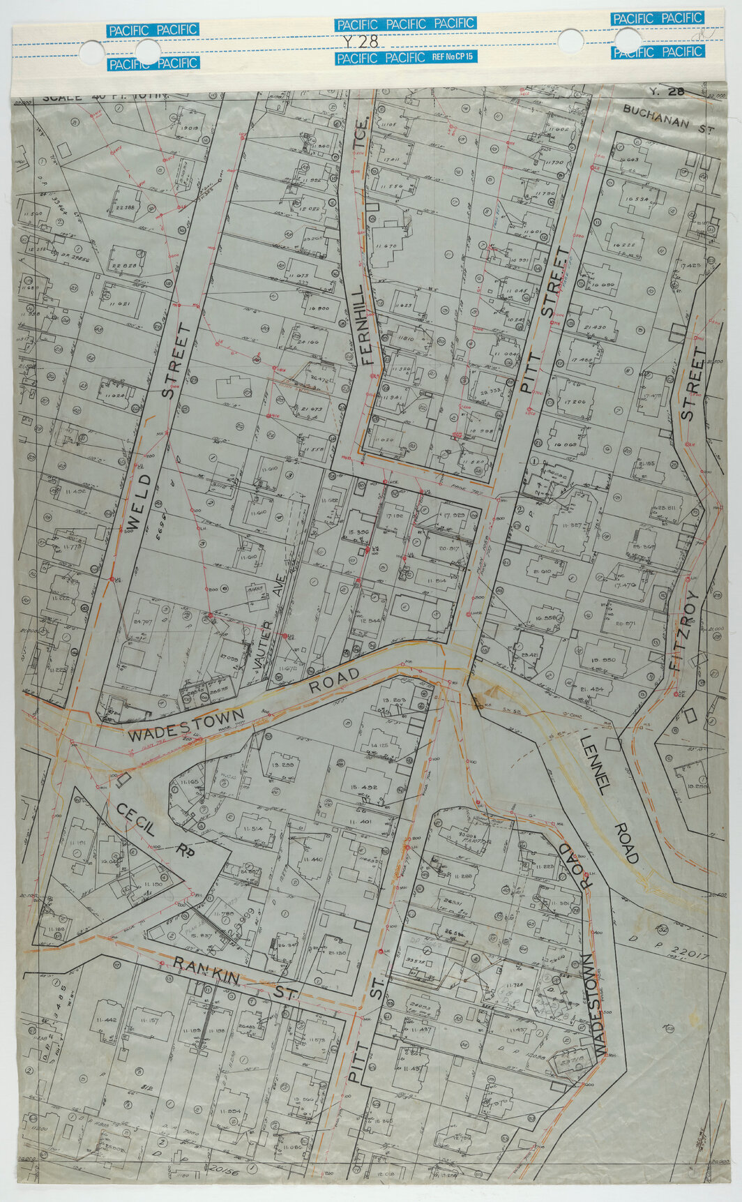 40 Foot to an Inch Record Sheet, sheet Y28