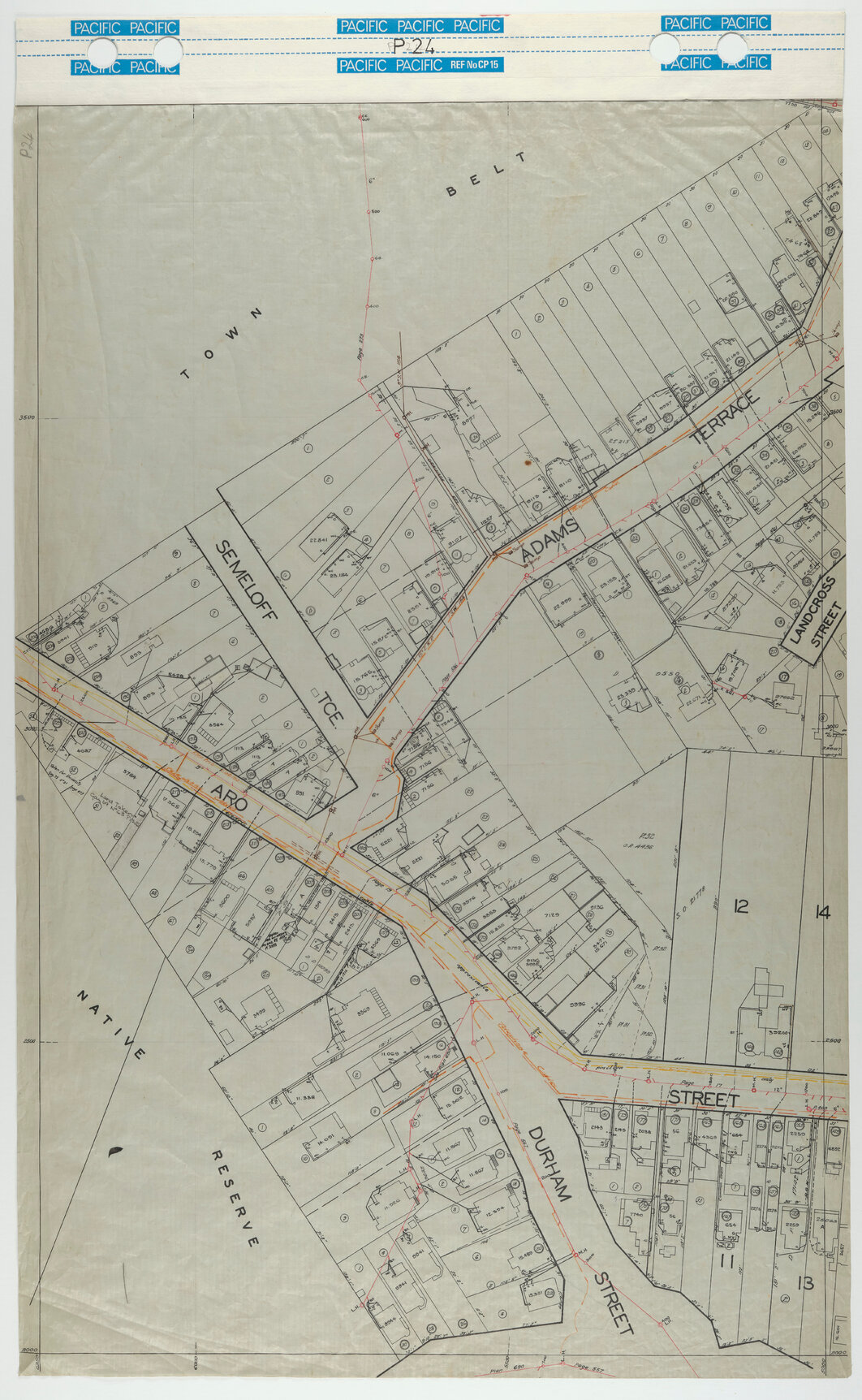 40 Foot to an Inch Record Sheet, sheet P24