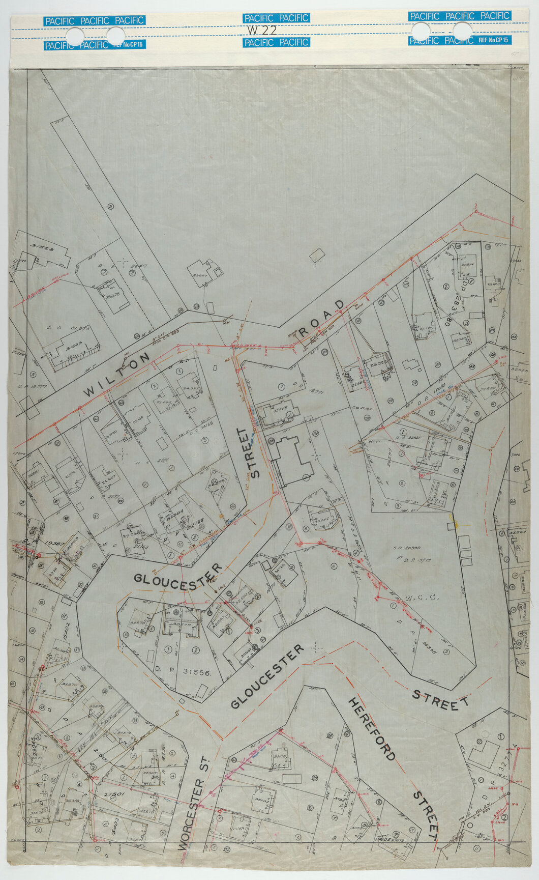 40 Foot to an Inch Record Sheet, sheet W22