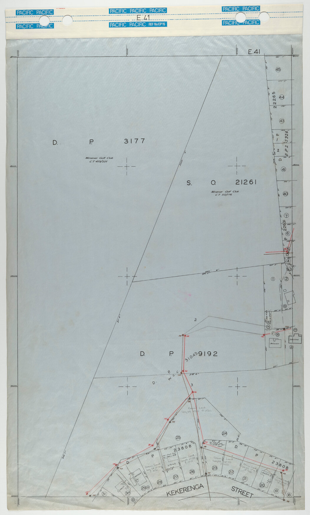 40 Foot to an Inch Record Sheet, sheet E41