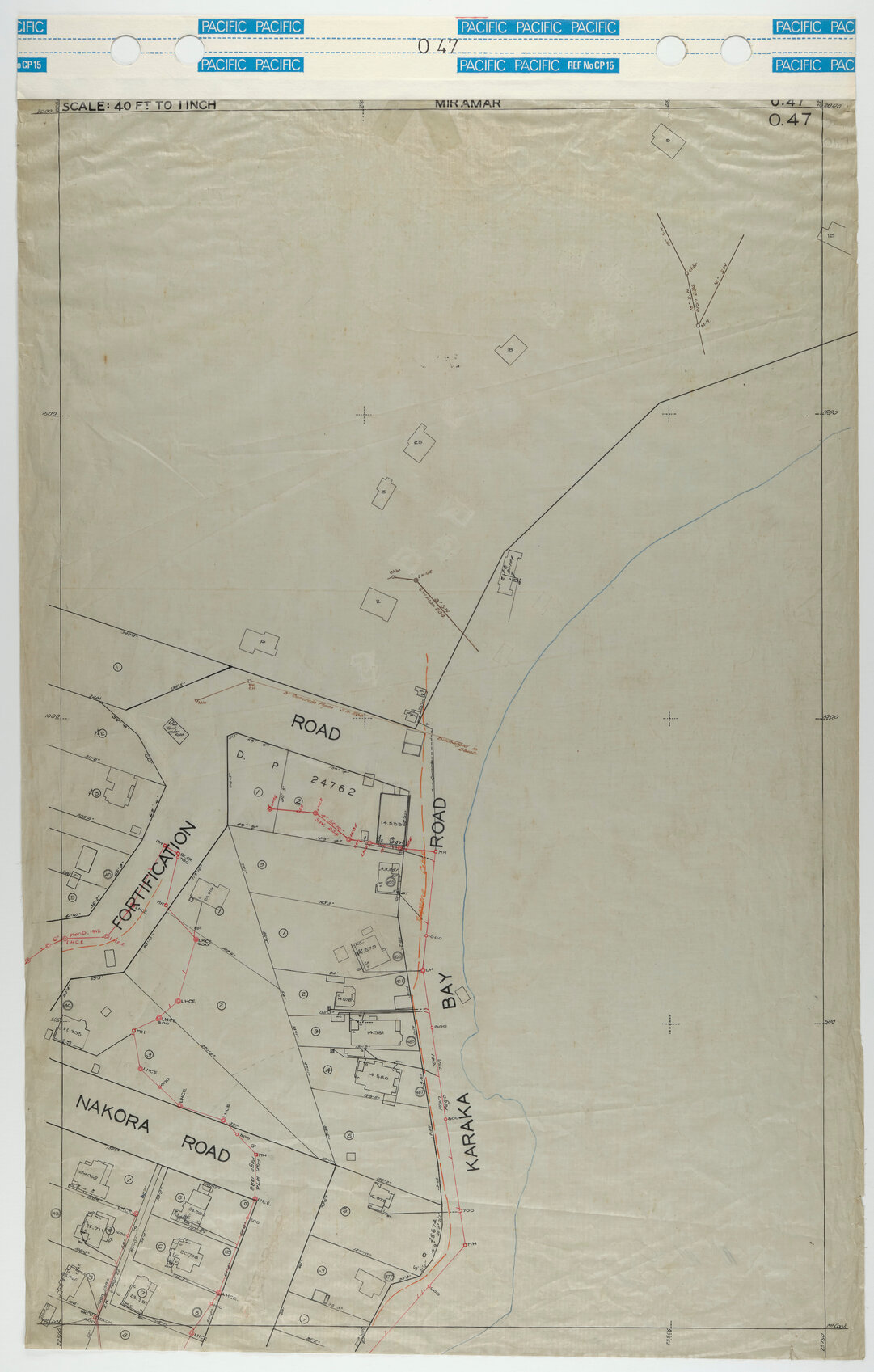 40 Foot to an Inch Record Sheet, sheet O47