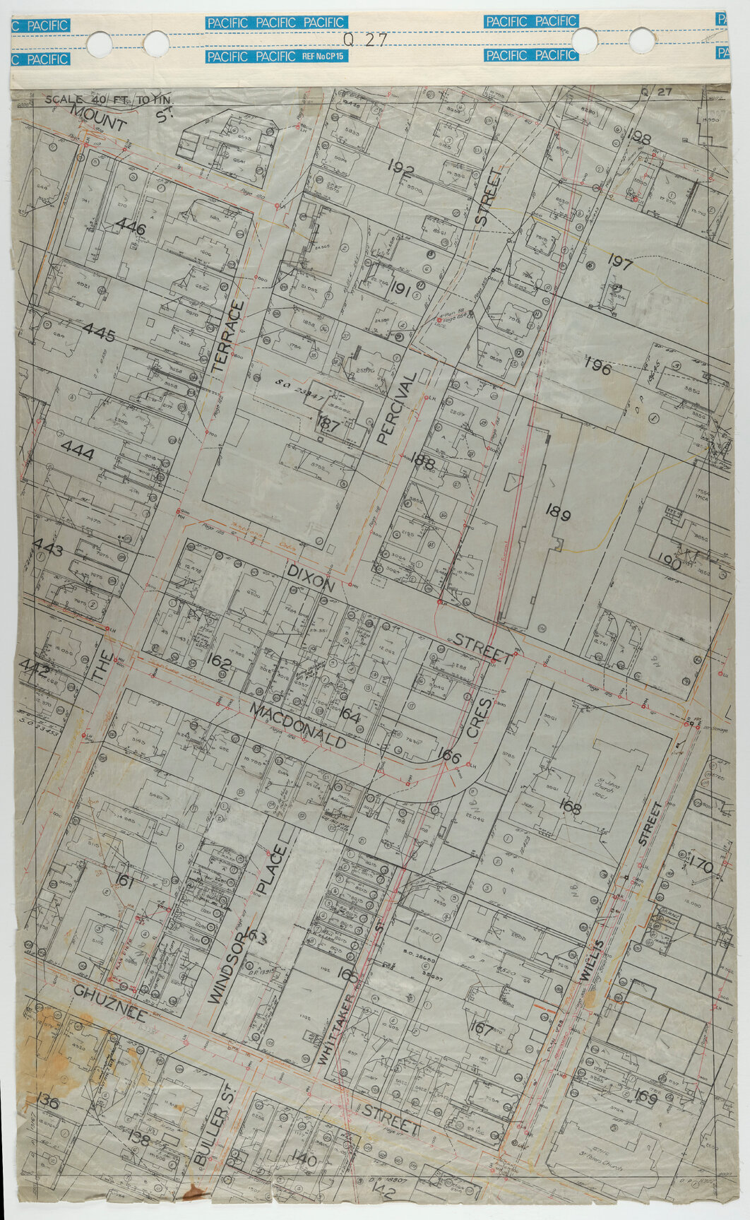 40 Foot to an Inch Record Sheet, sheet Q27