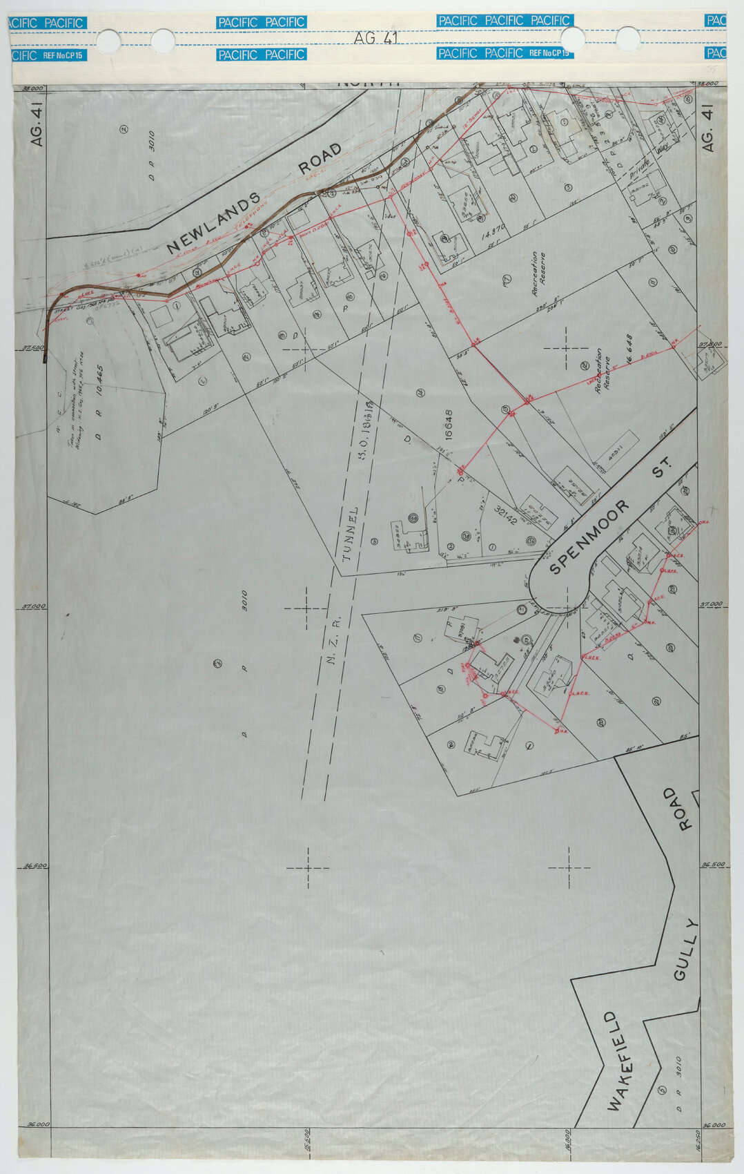 40 Foot to an Inch Record Sheet, sheet AG41