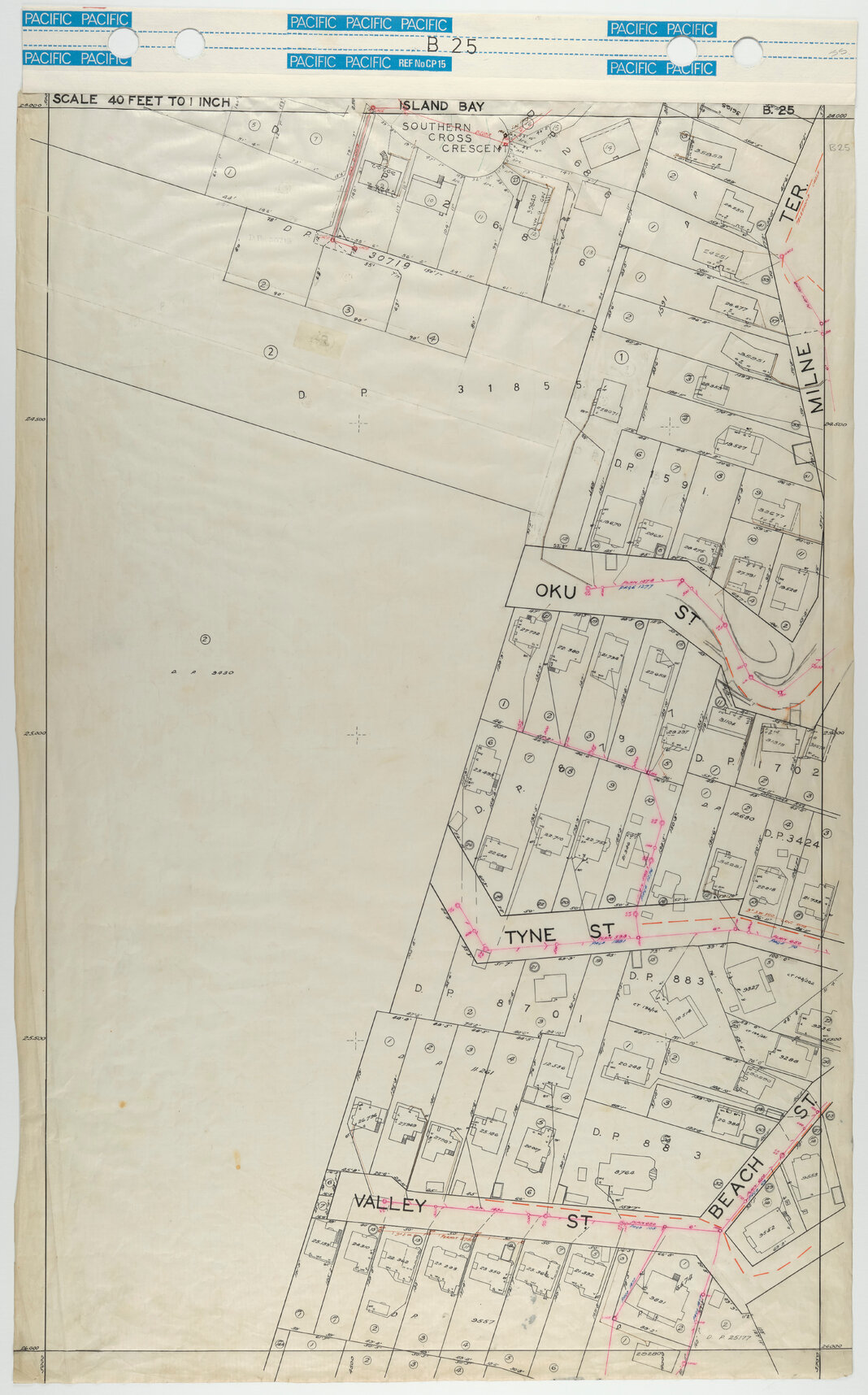 40 Foot to an Inch Record Sheet, sheet B25