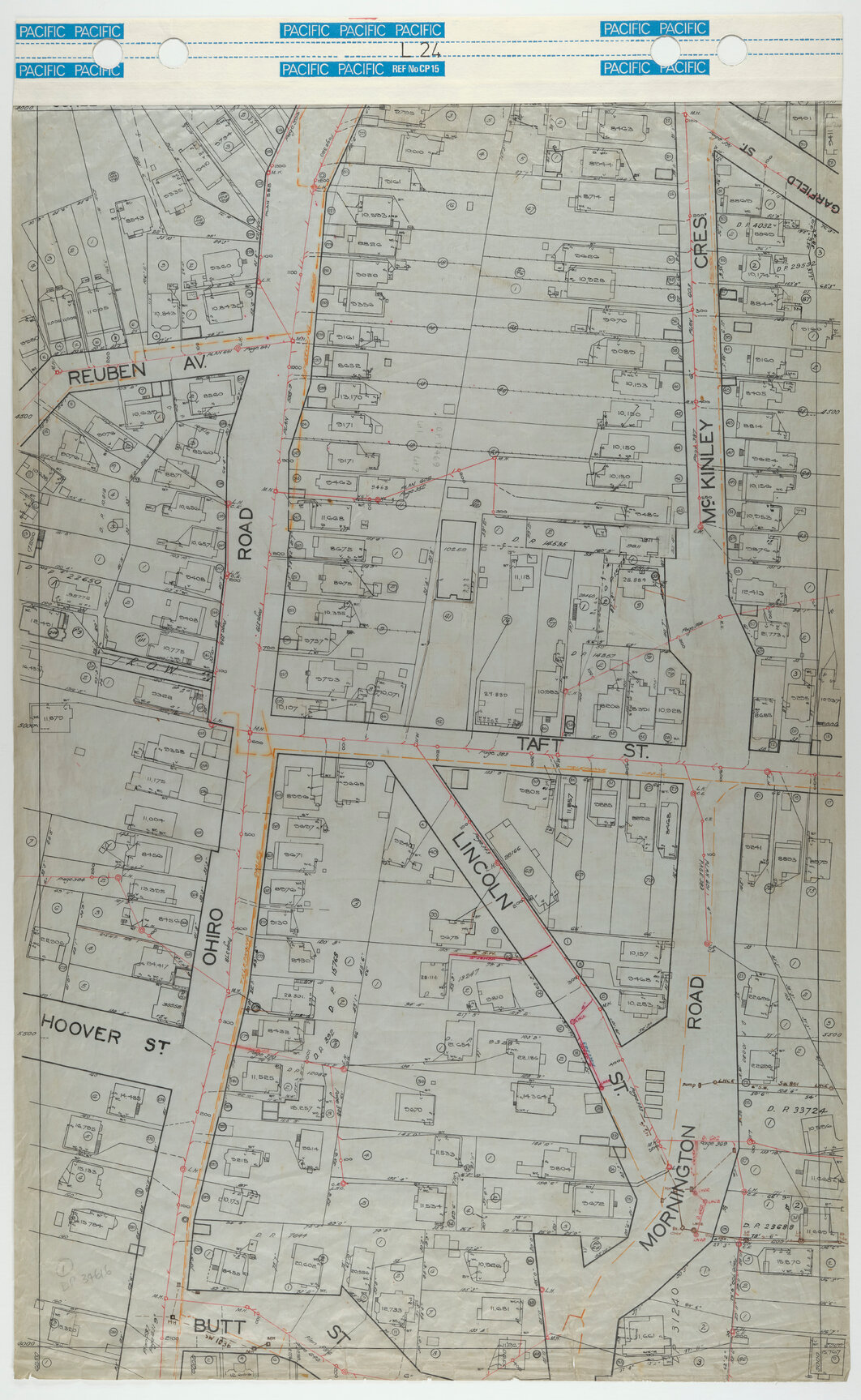 40 Foot to an Inch Record Sheet, sheet L24