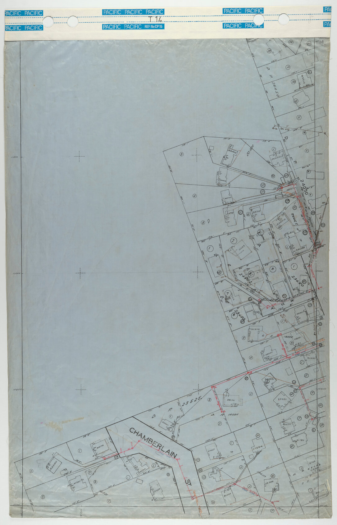 40 Foot to an Inch Record Sheet, sheet T14