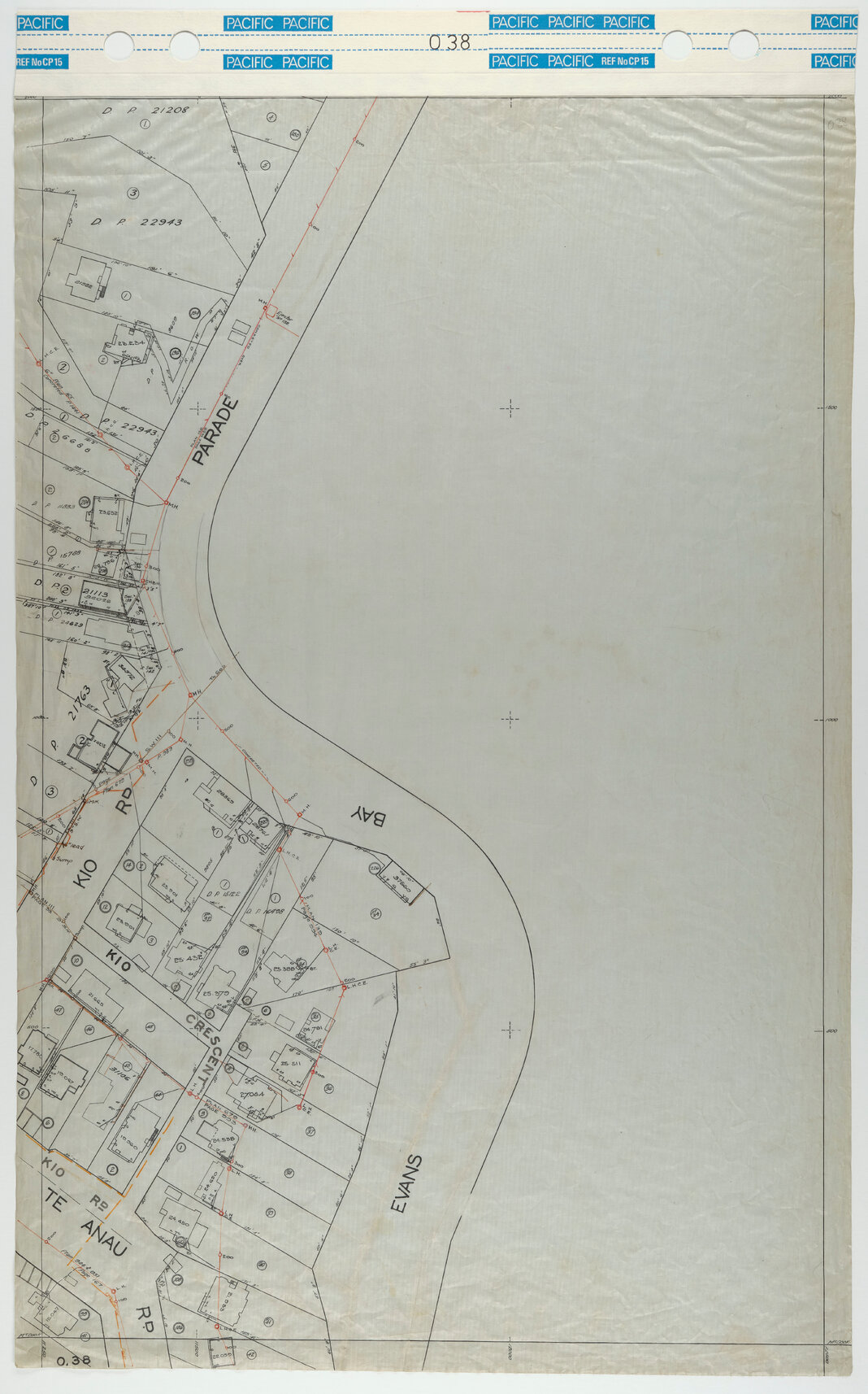 40 Foot to an Inch Record Sheet, sheet O38