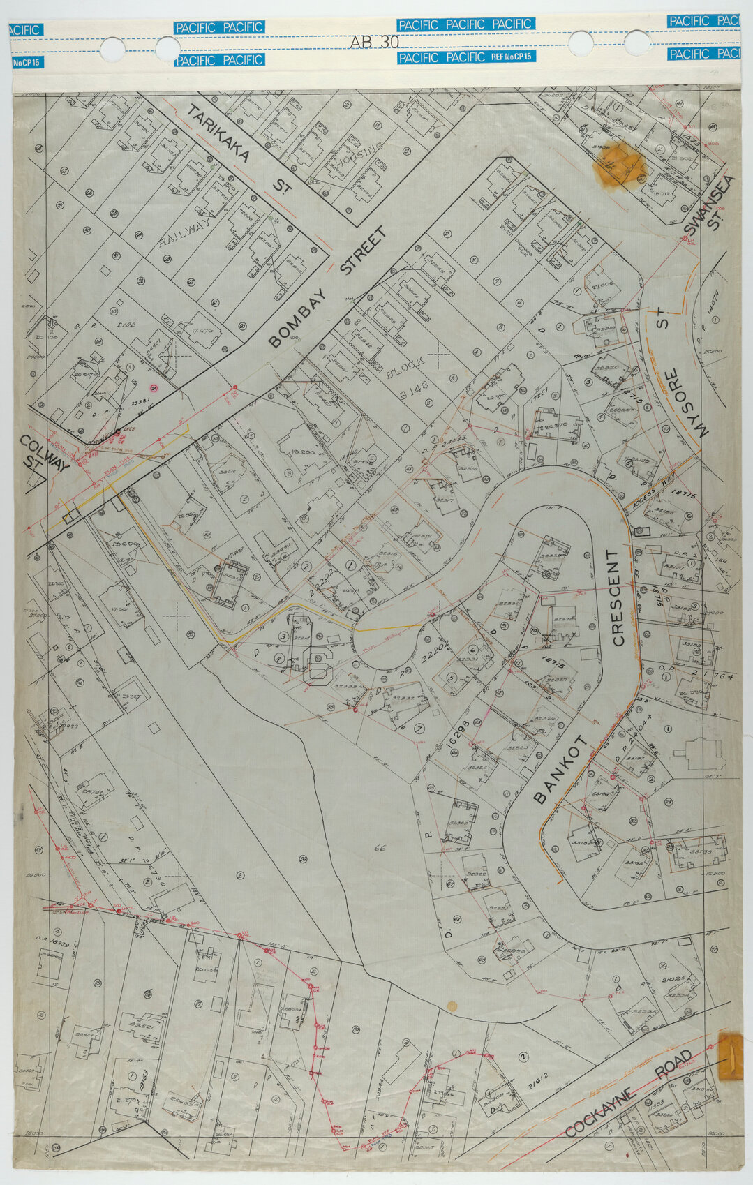 40 Foot to an Inch Record Sheet, sheet AB30