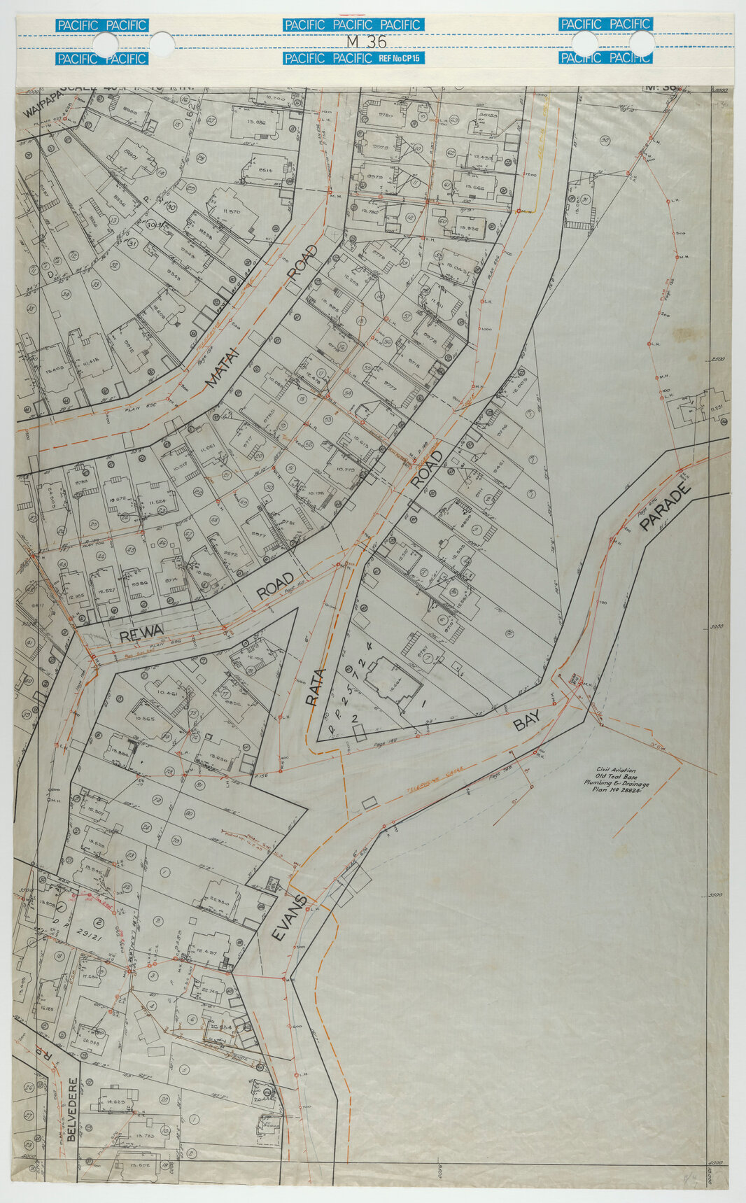 40 Foot to an Inch Record Sheet, sheet M36