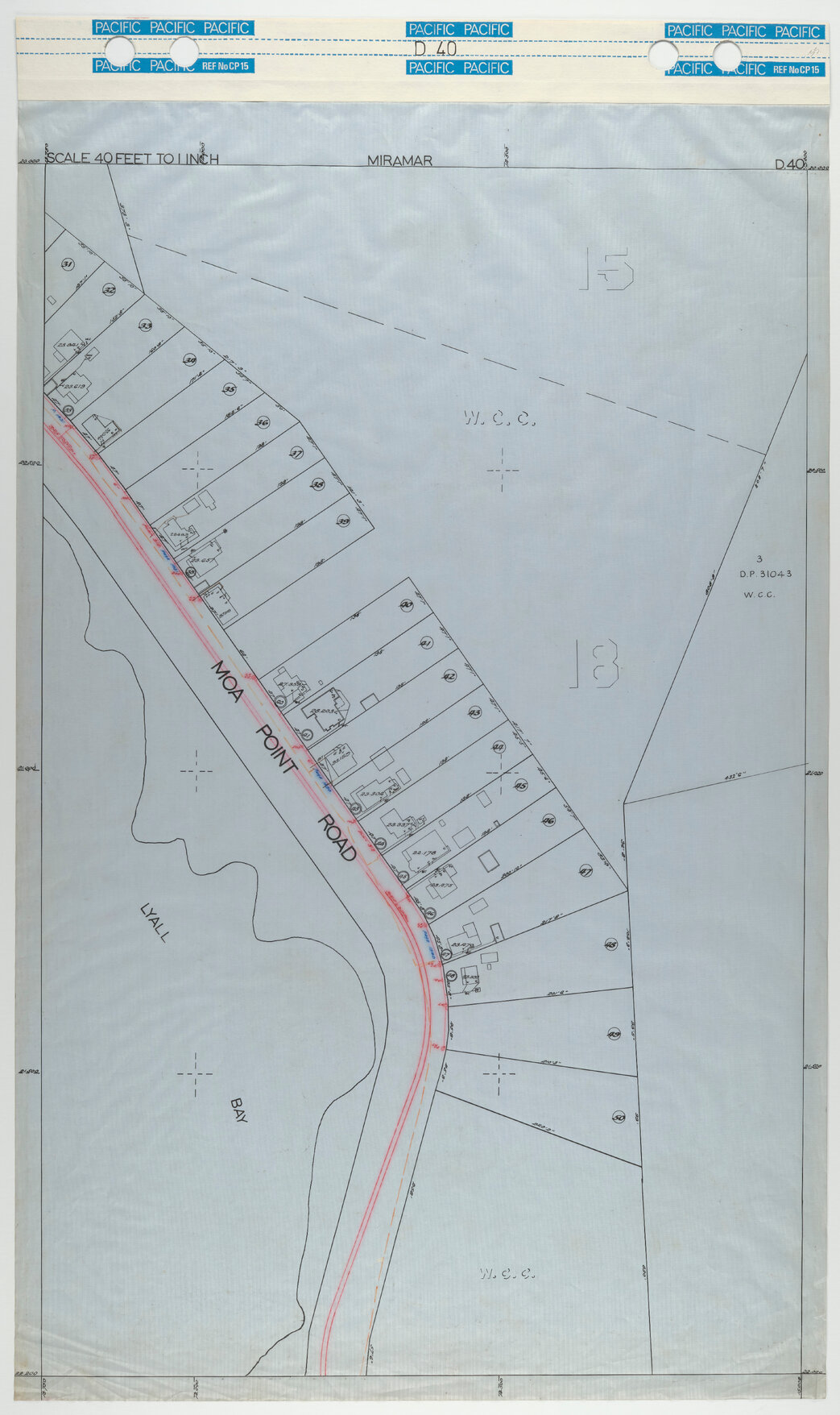 40 Foot to an Inch Record Sheet, sheet D40