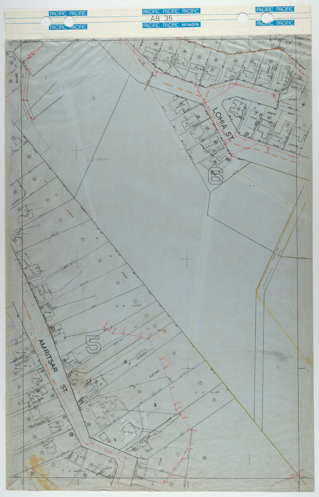 40 Foot to an Inch Record Sheet, sheet AB36