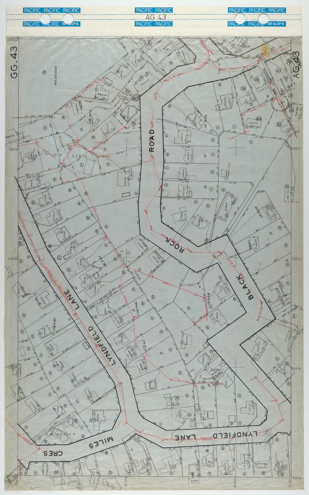 40 Foot to an Inch Record Sheet, sheet AG43