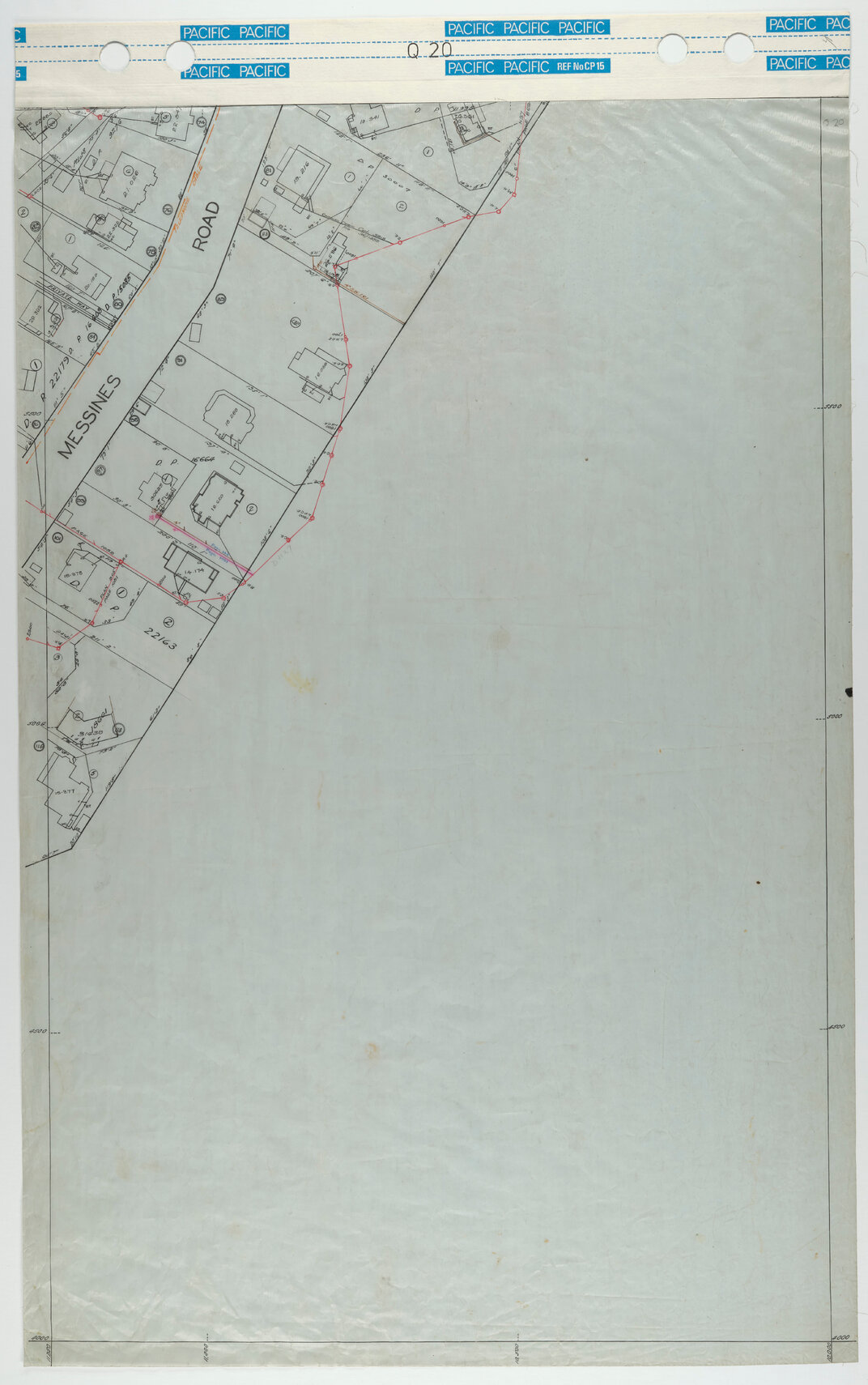 40 Foot to an Inch Record Sheet, sheet Q20